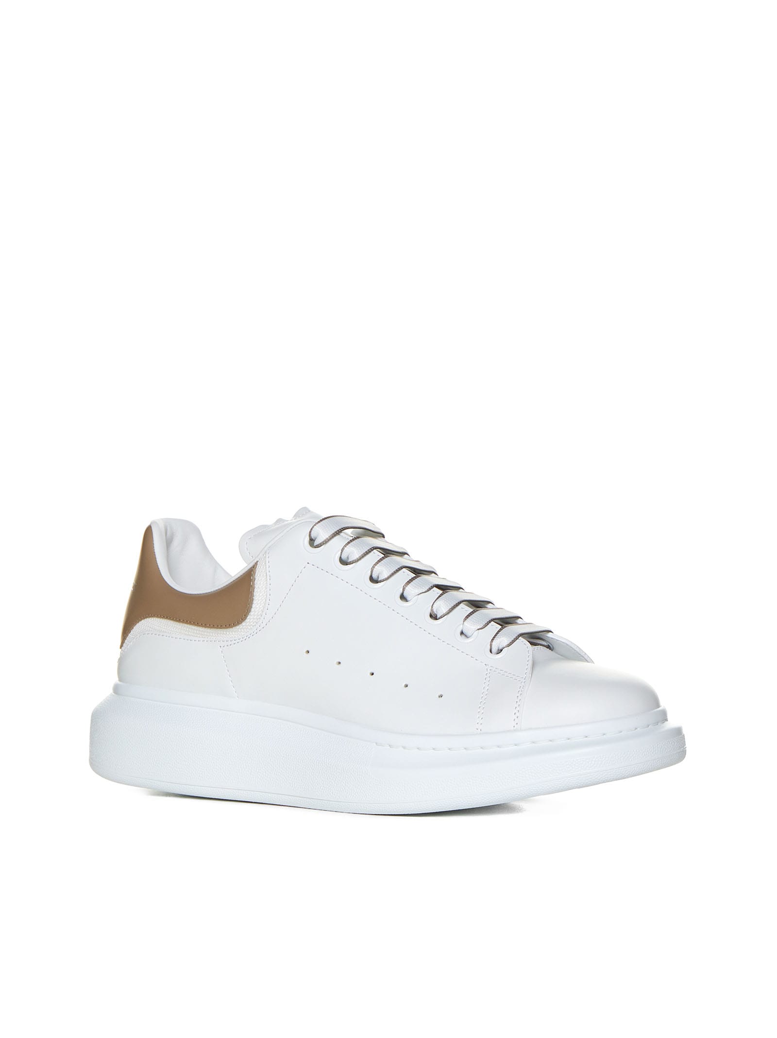 Shop Alexander Mcqueen Sneakers In White/stone