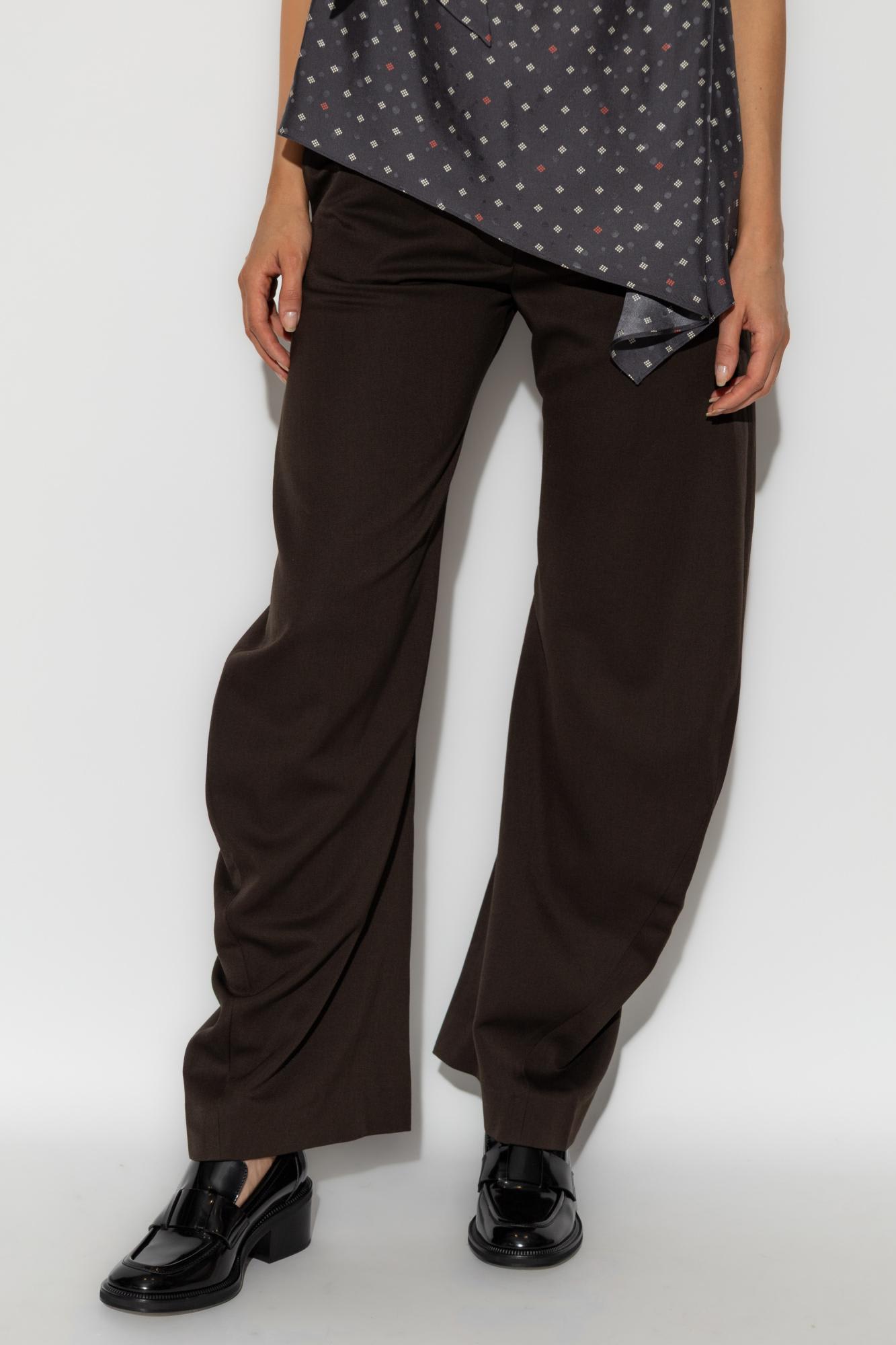 Acne Studios Wool Pants In Brown
