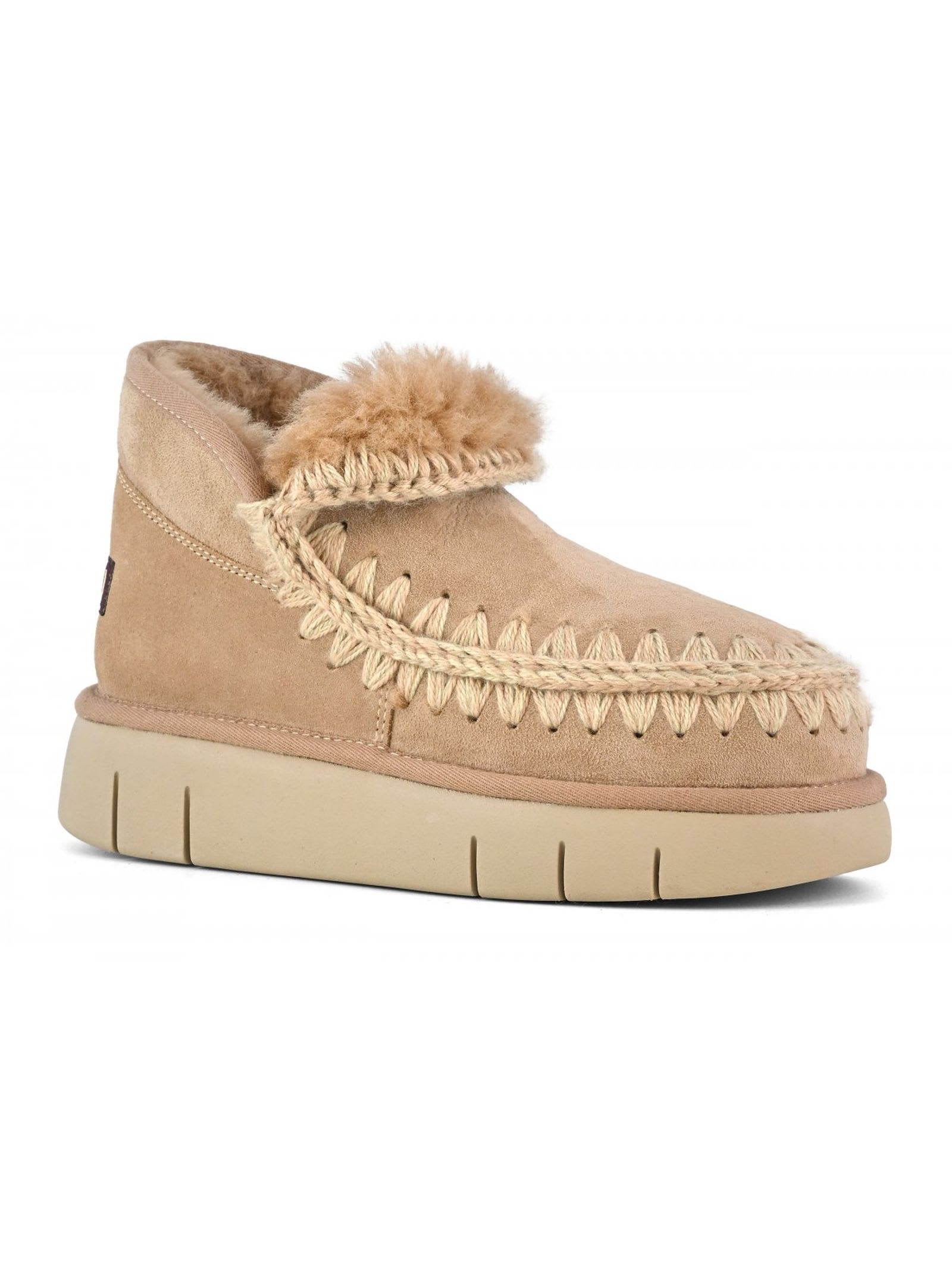 Shop Mou Camel Beige Eskimo Bounce Sneaker