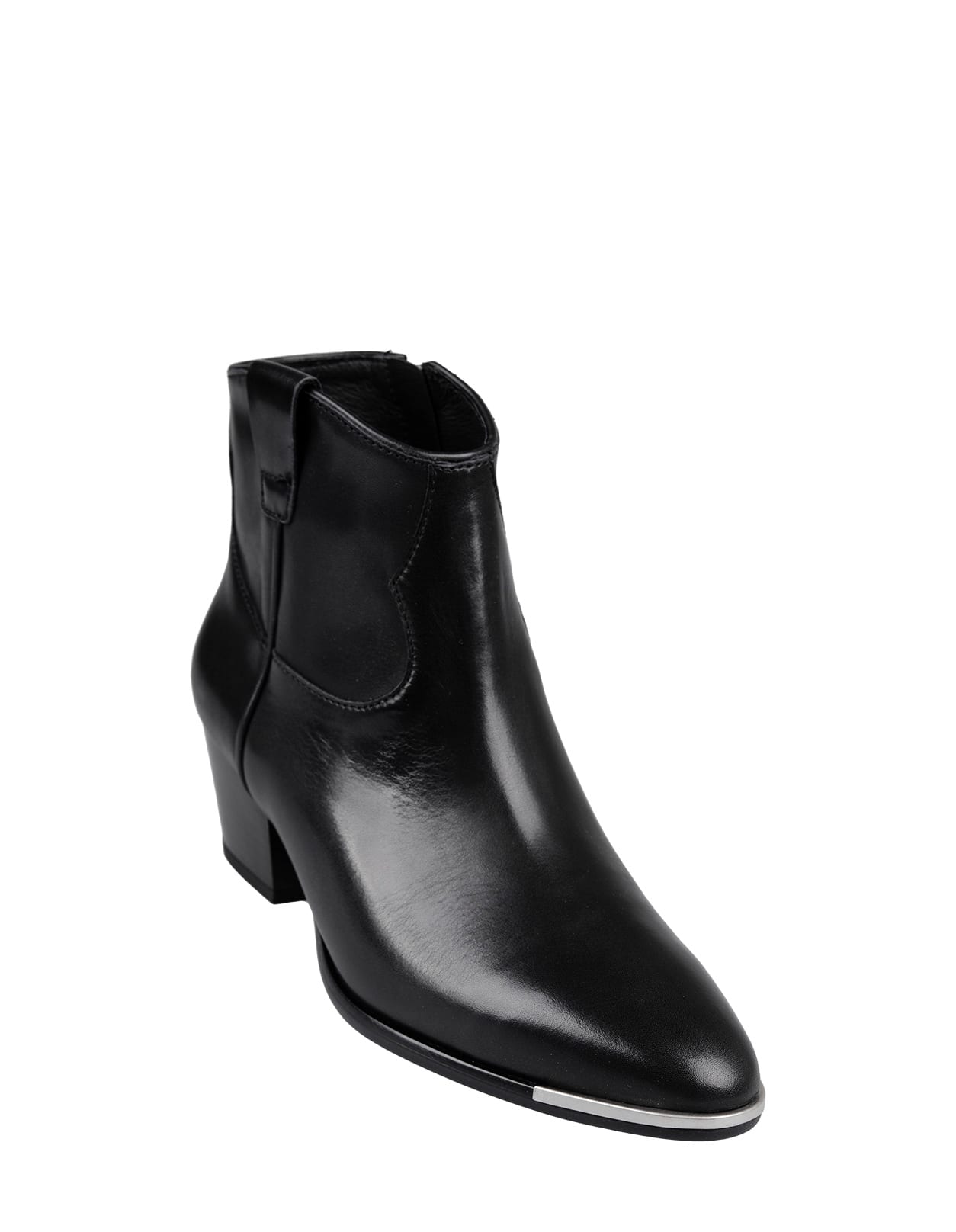 Shop Ash Fame Bis Ankle Boots In Black Leather