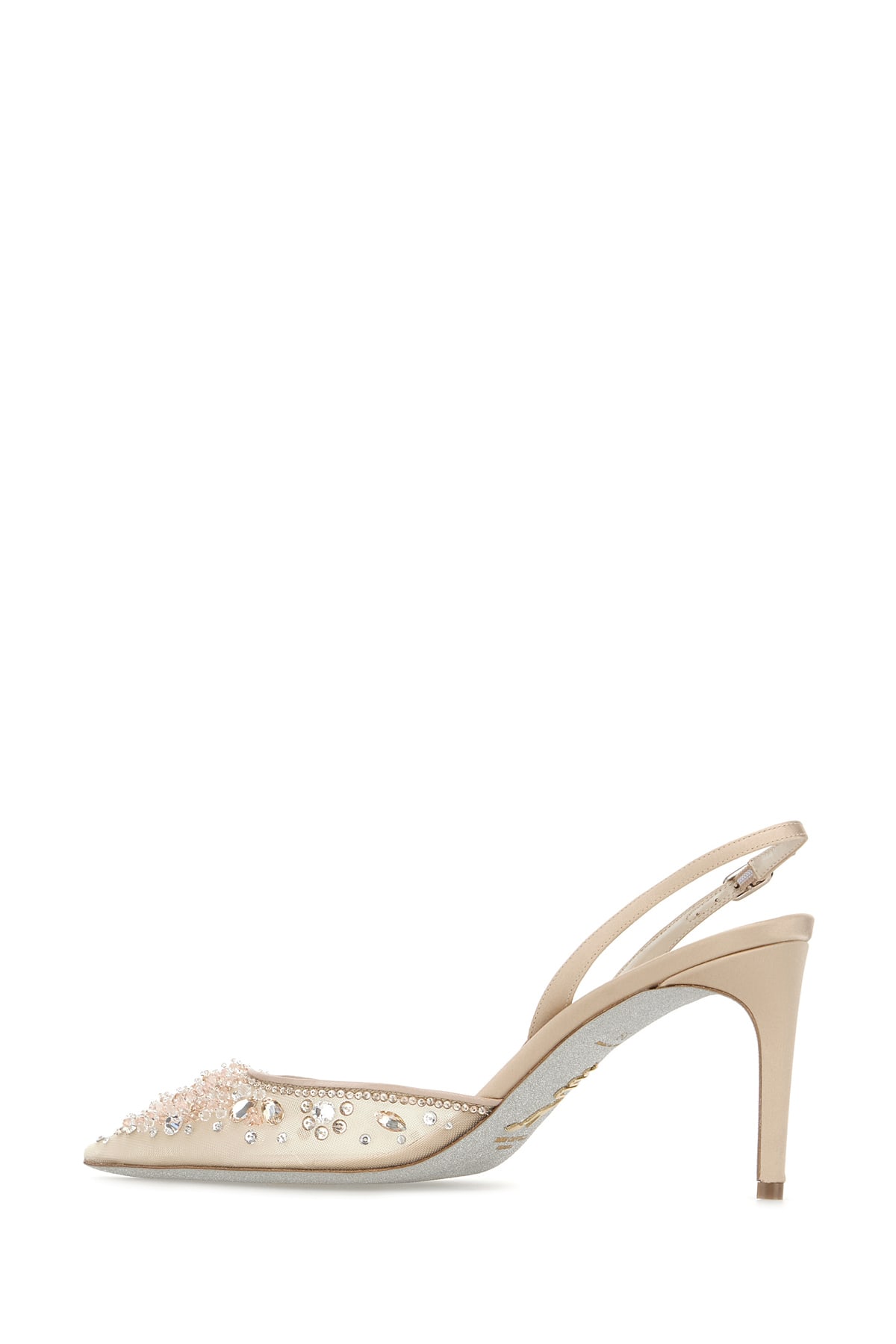 René Caovilla Embellished Lace Cinderella Pumps