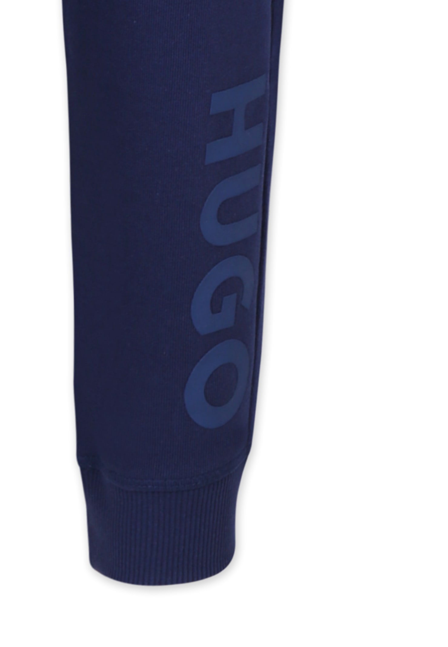 Hugo Boss Blue Trousers For Boy With Logo In Blue