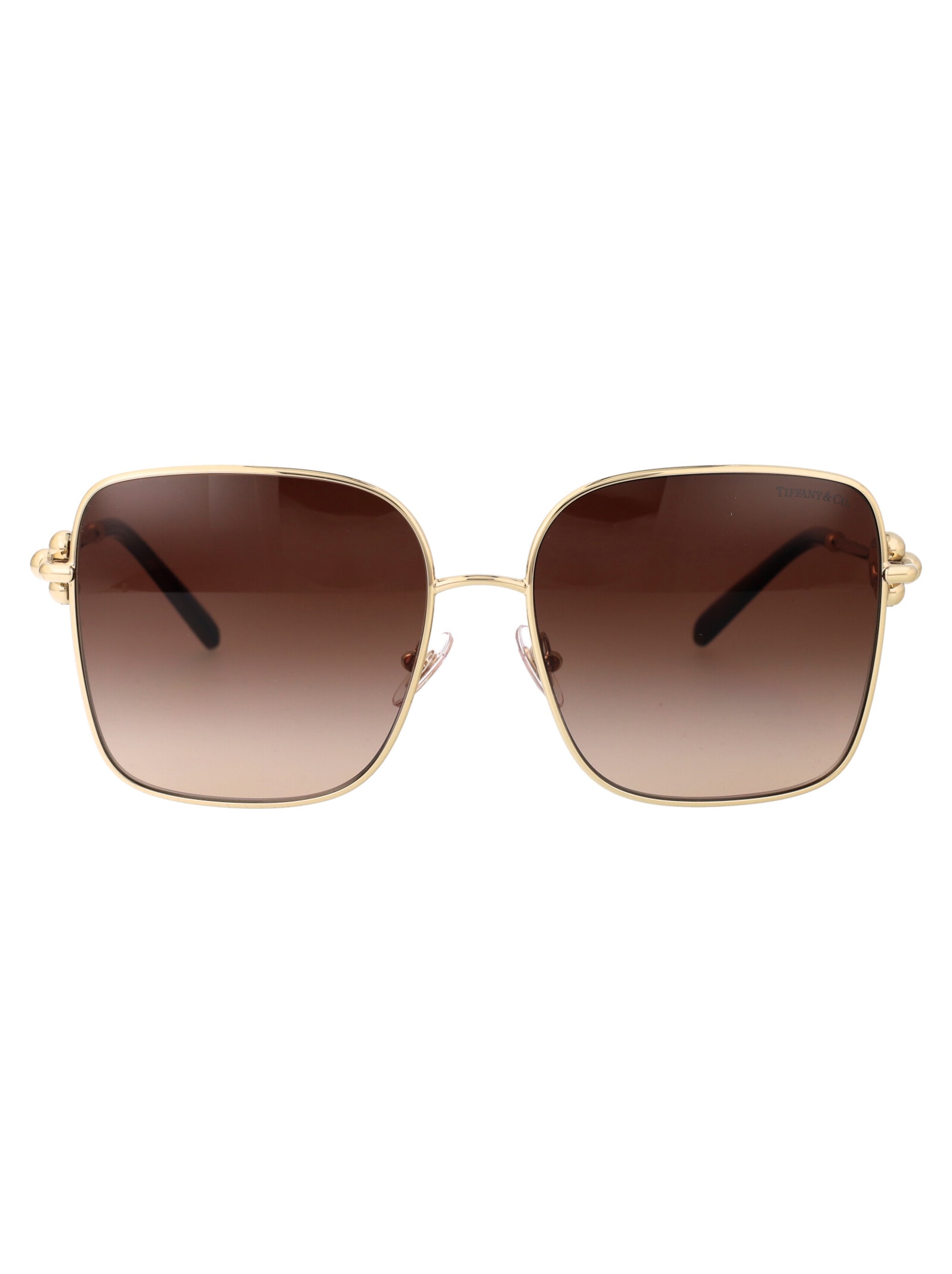 Shop Tiffany &amp; Co. 0tf3094 Sunglasses In 60213b Pale Gold