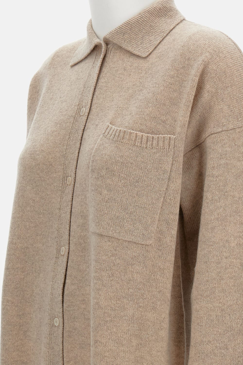 Max Mara Pure Cashmere Shirt In Neutral