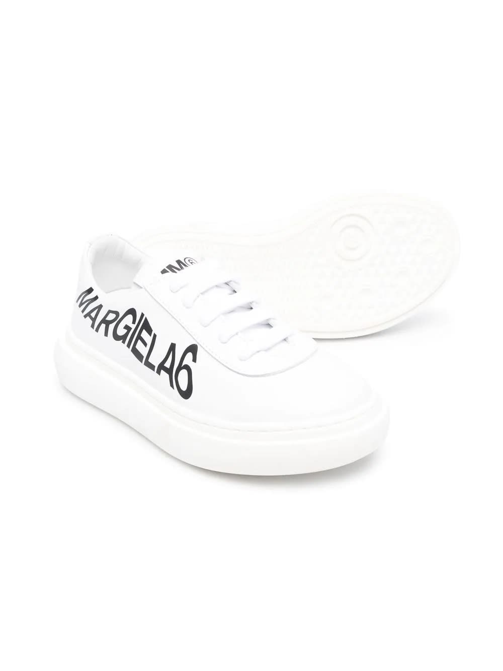 Shop Mm6 Maison Margiela Sneakers With Print In White