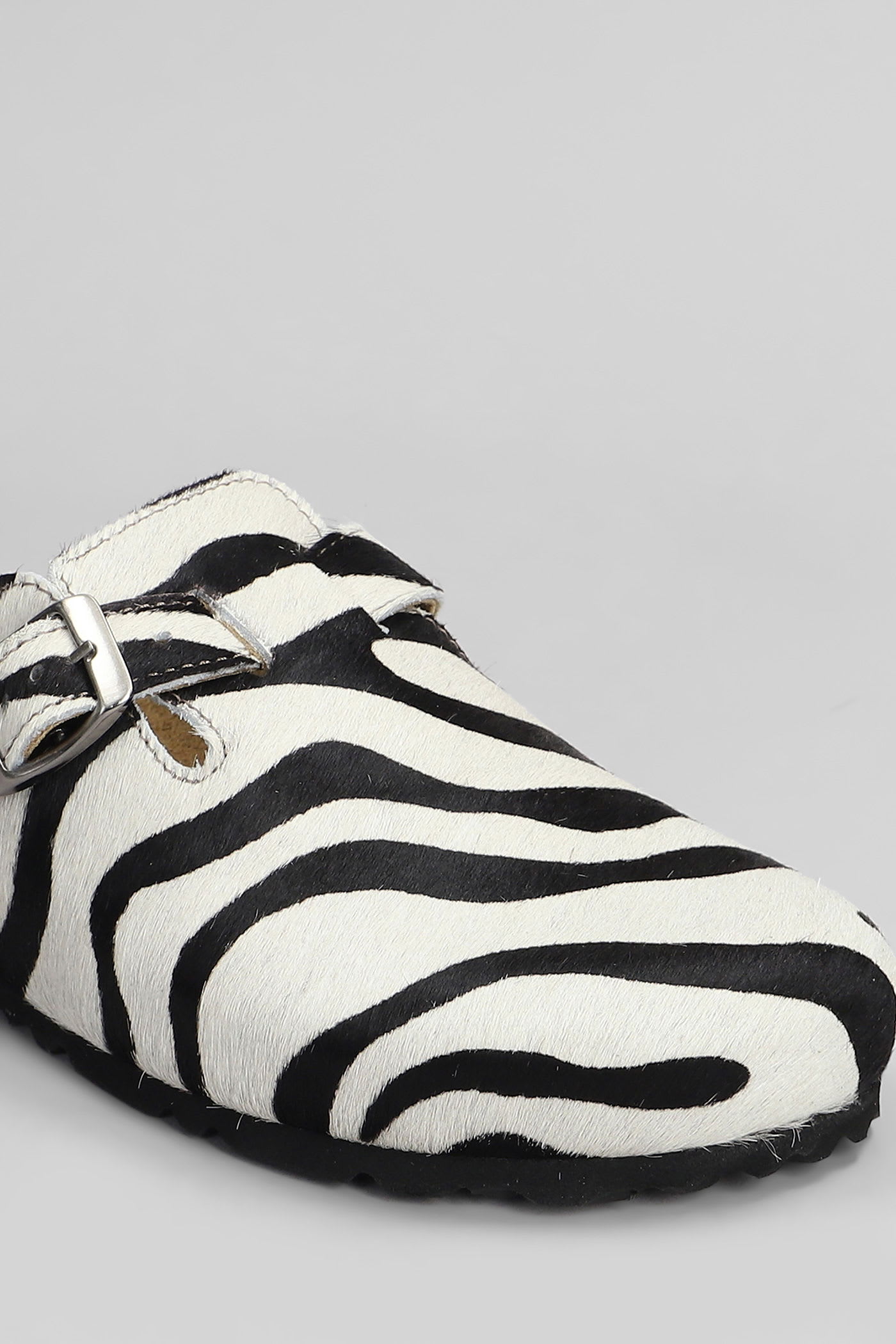 Shop Cubanas Maria Slipper-mule In White Pony Skin
