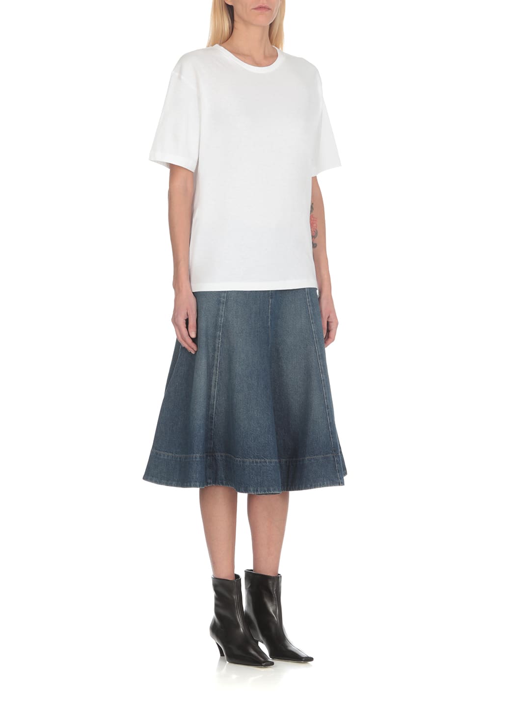 Shop Khaite Mae T-shirt In White