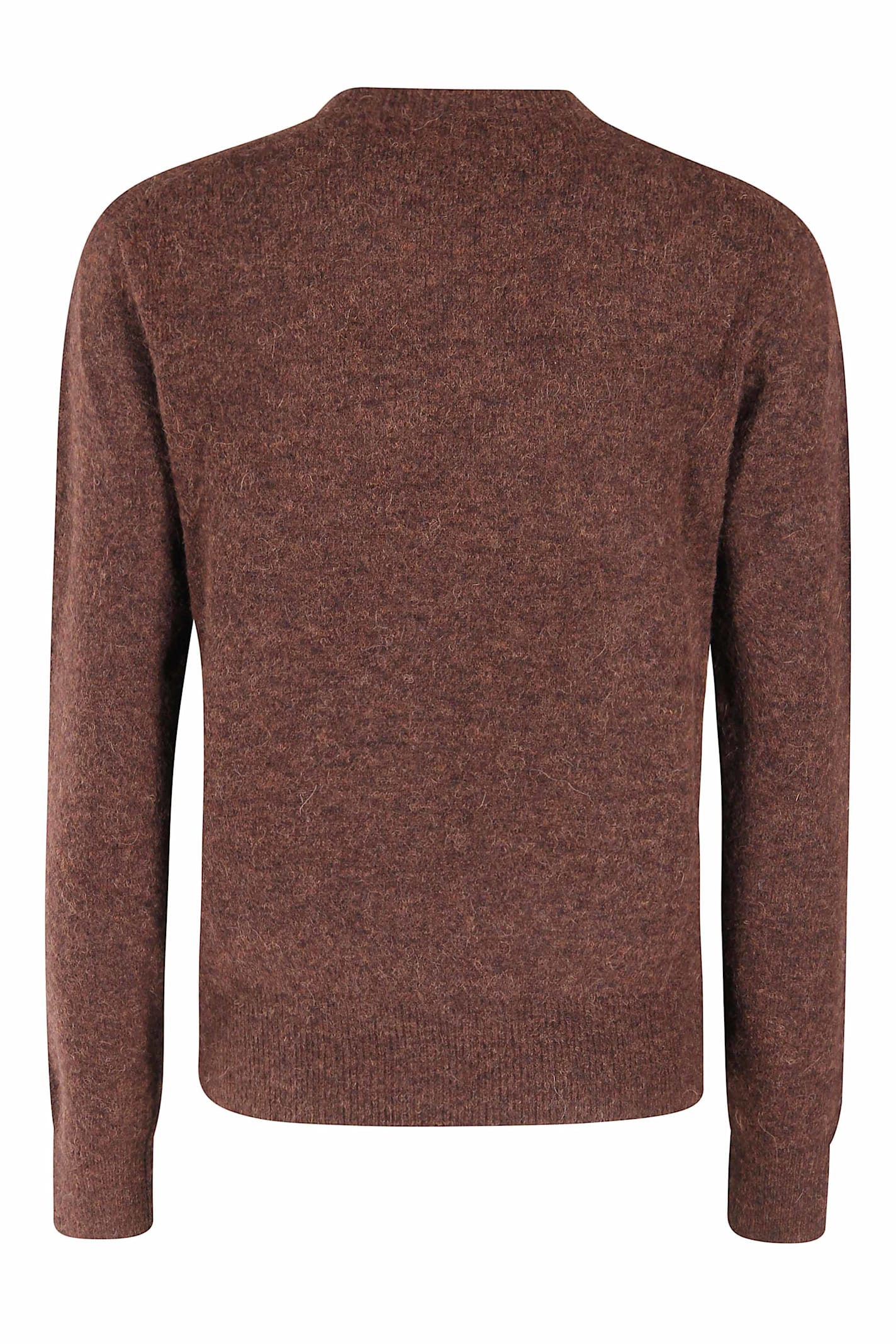 Mc2 Saint Barth Crewneck Nordic Sweater In Brown