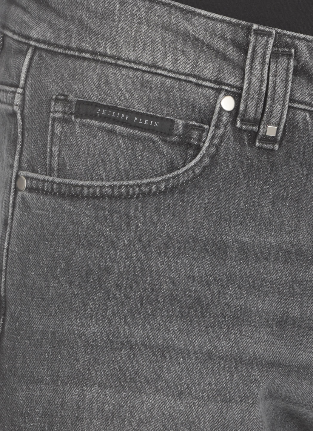 Shop Philipp Plein Cotton Jeans In Grigio Medio