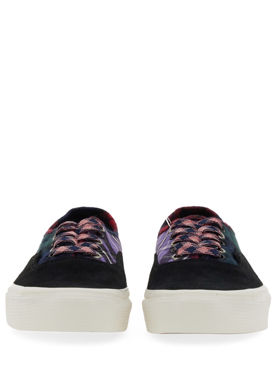 Vans Authentic 44 Dx Plaid-panel Sneakers In Black