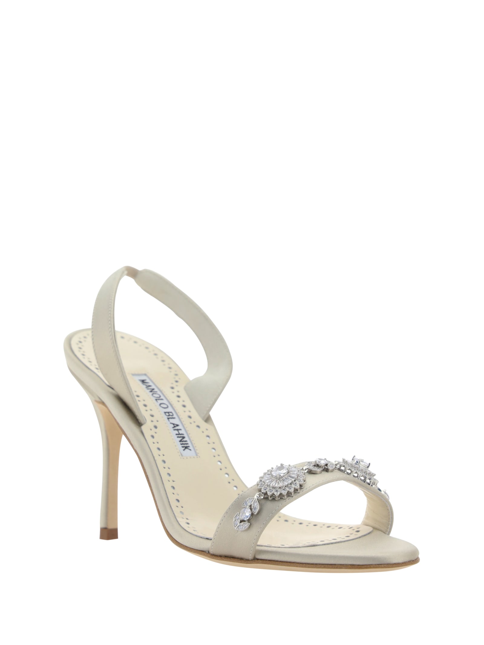 Shop Manolo Blahnik Lamisan Sandals In Dcrm