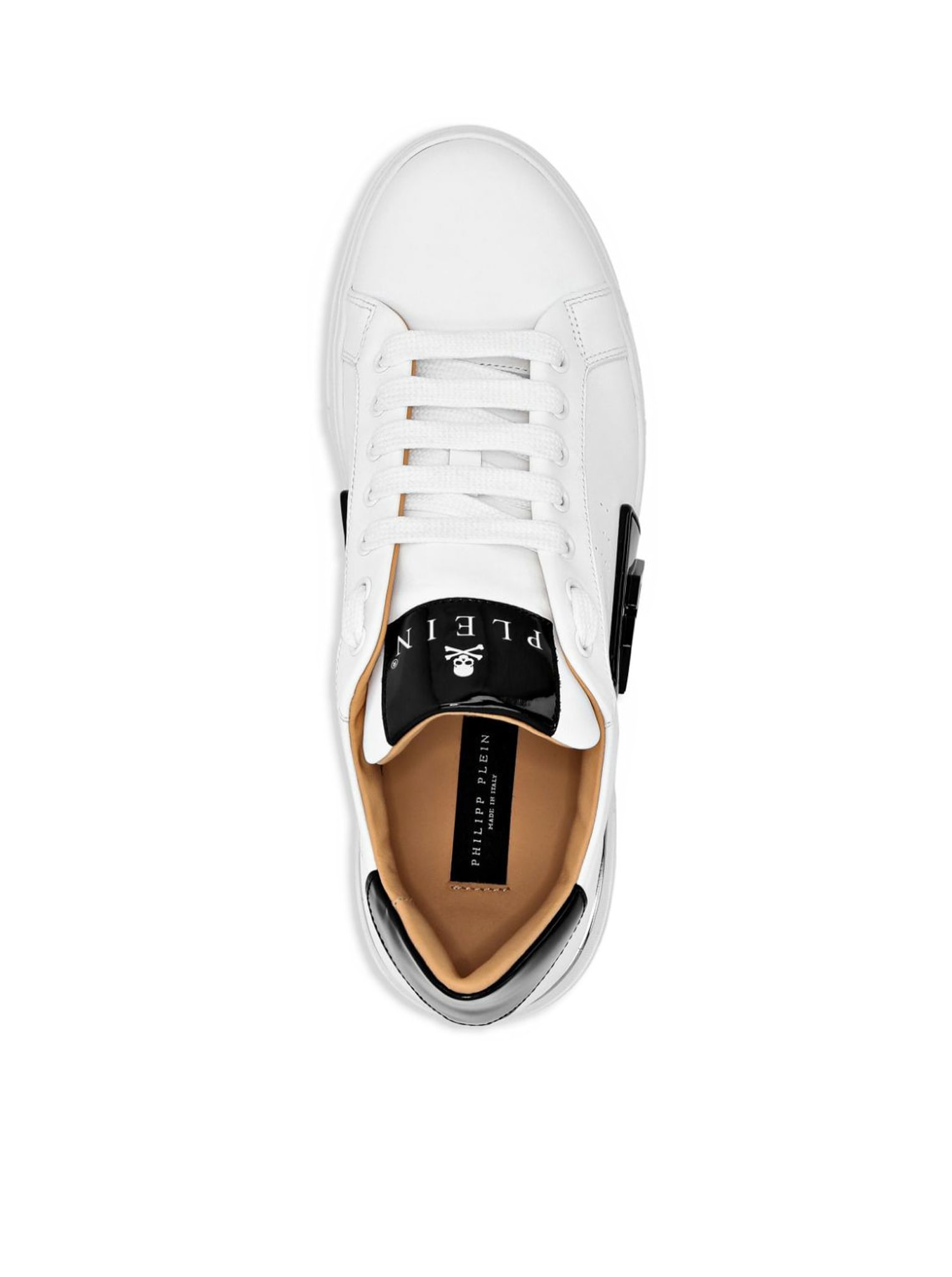 Shop Philipp Plein Lo-top Hexagon Sneakers In White