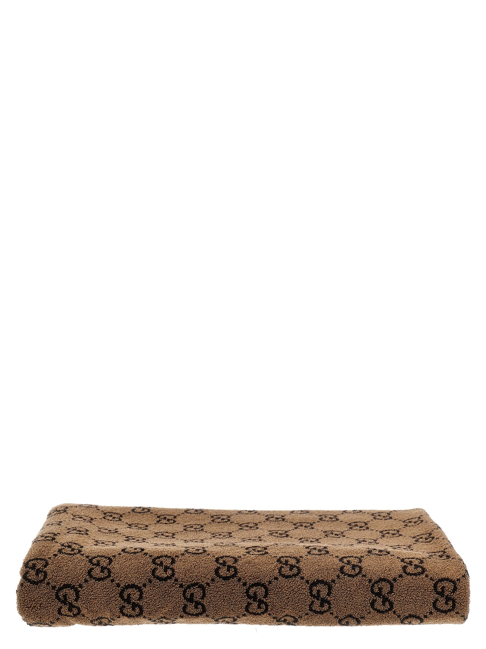 Shop Gucci Patrick Beach Towel In Brown