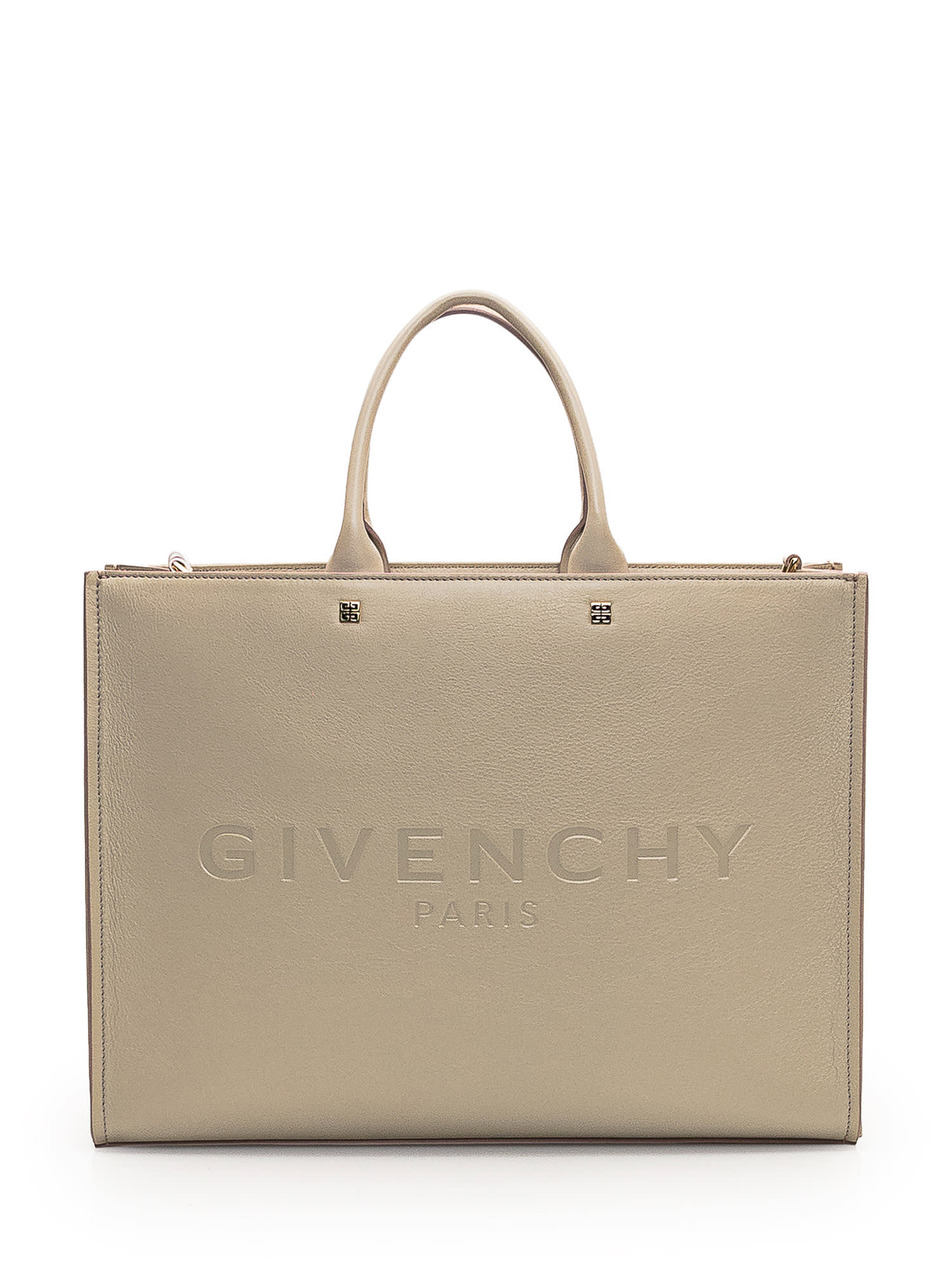 Shop Givenchy G-tote Medium Bag In Beige