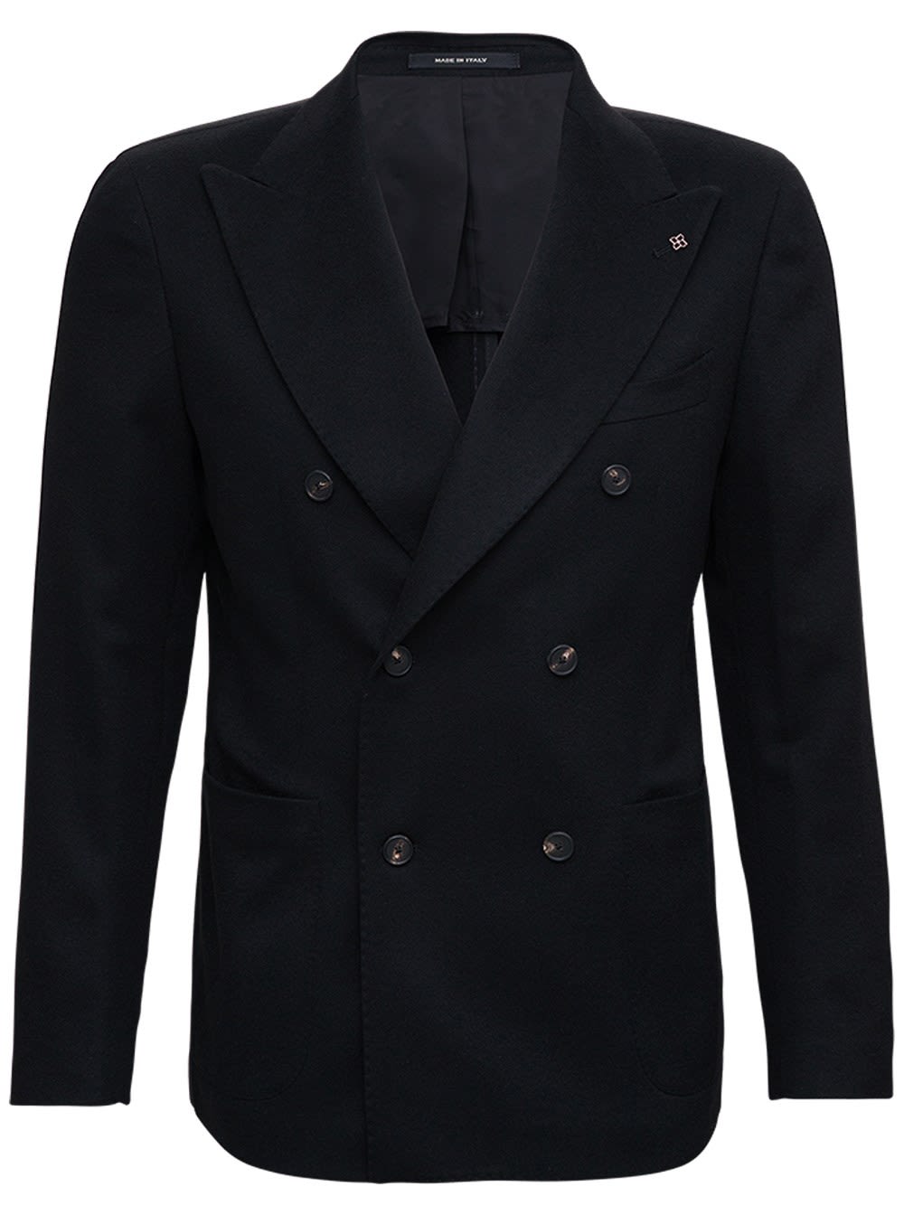 Tagliatore Double-breasted Black Wool Jacket