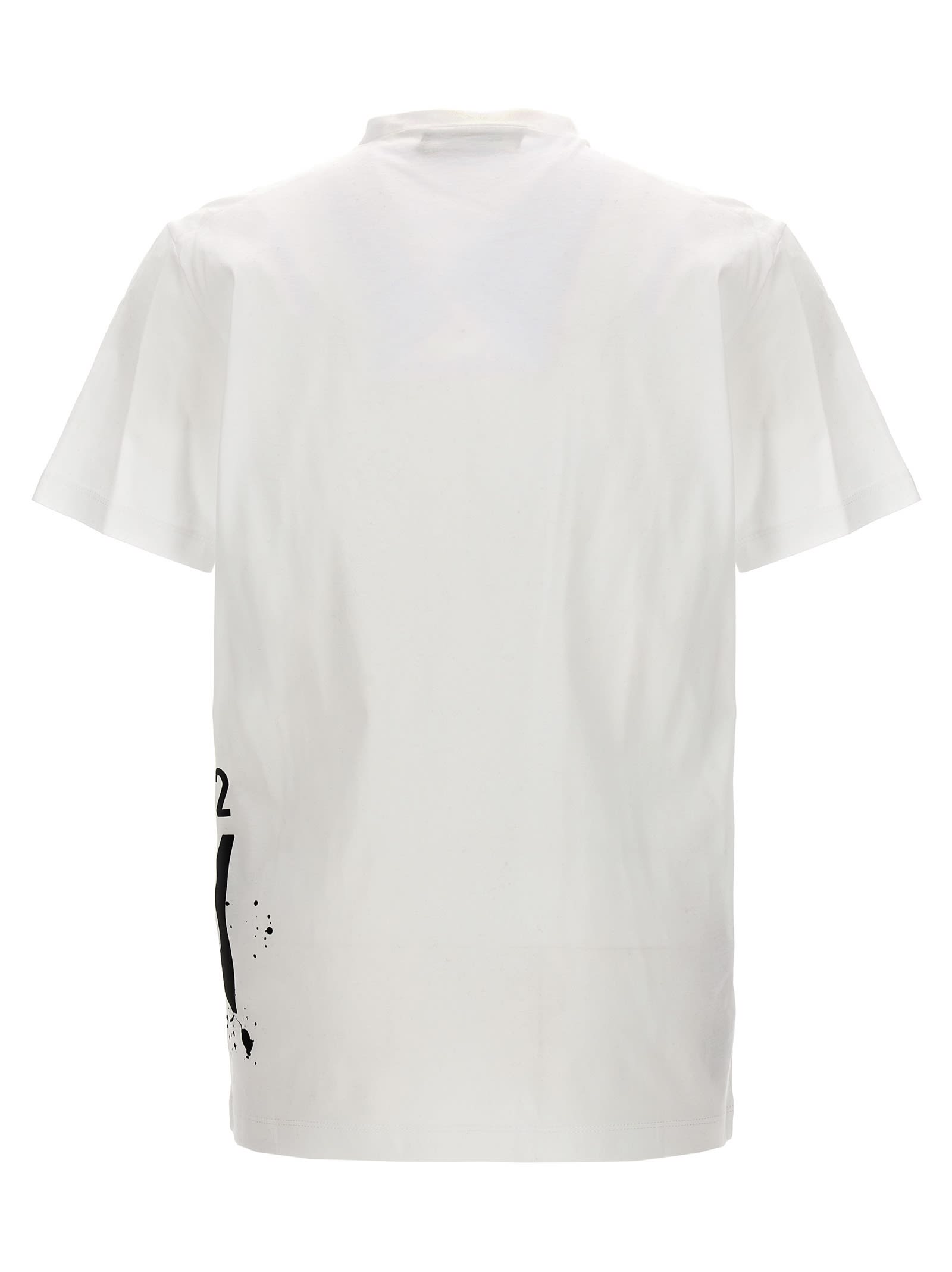 Shop Dsquared2 Icon Splash T-shirt In White/black
