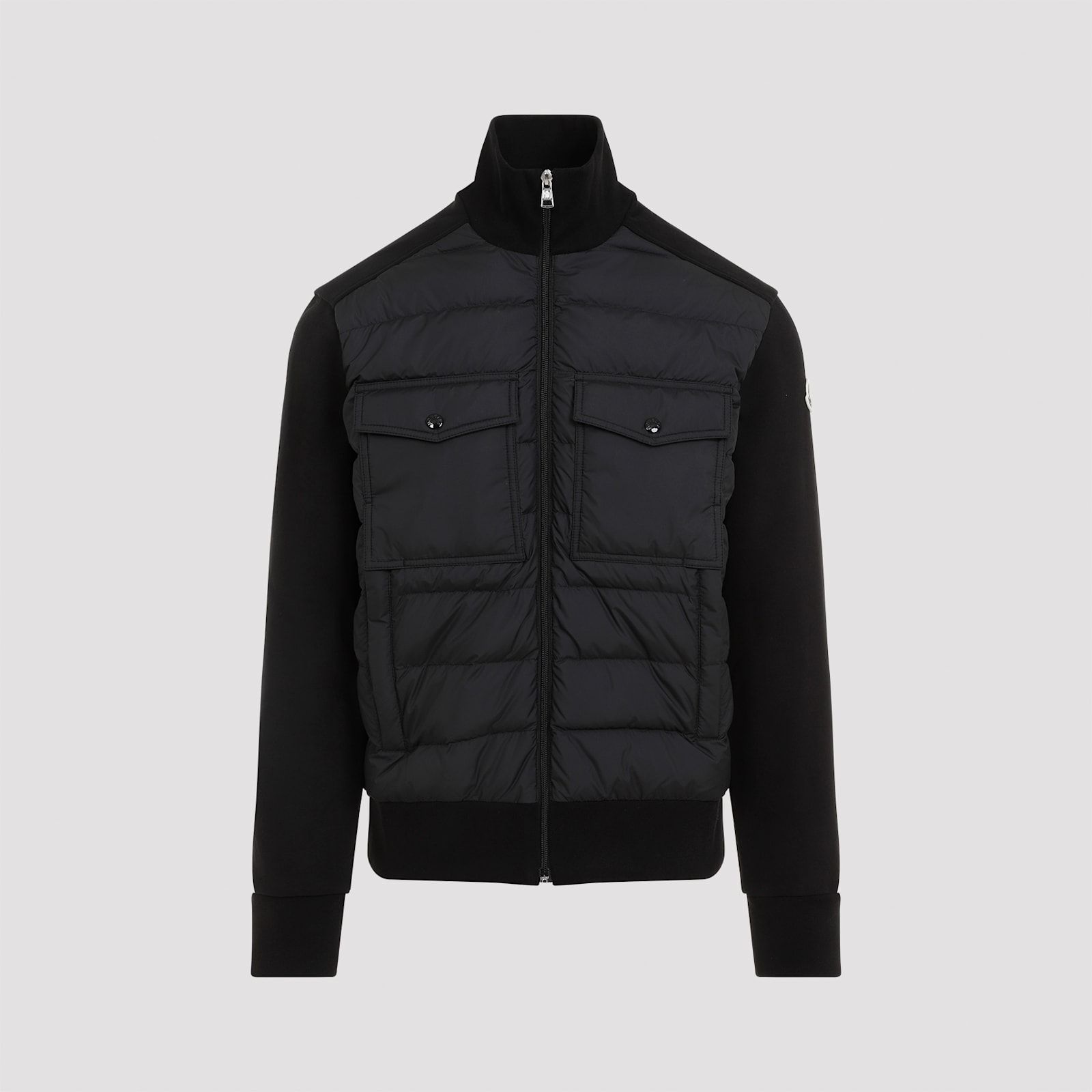 Shop Moncler Zipper Sweatshirt In Black