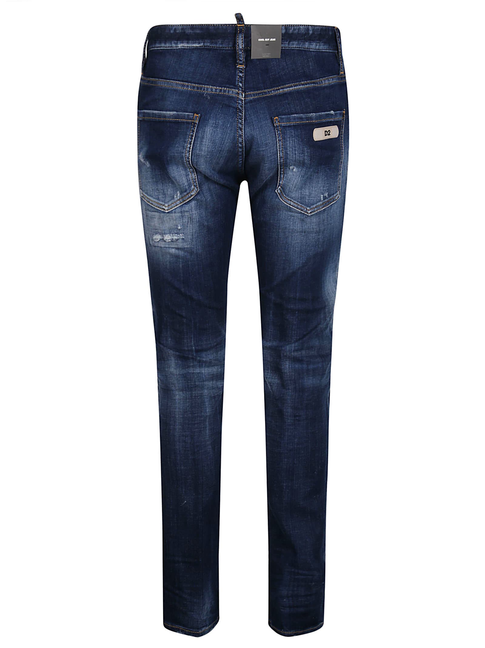 Shop Dsquared2 Cool Guy Jeans In Navy Blue