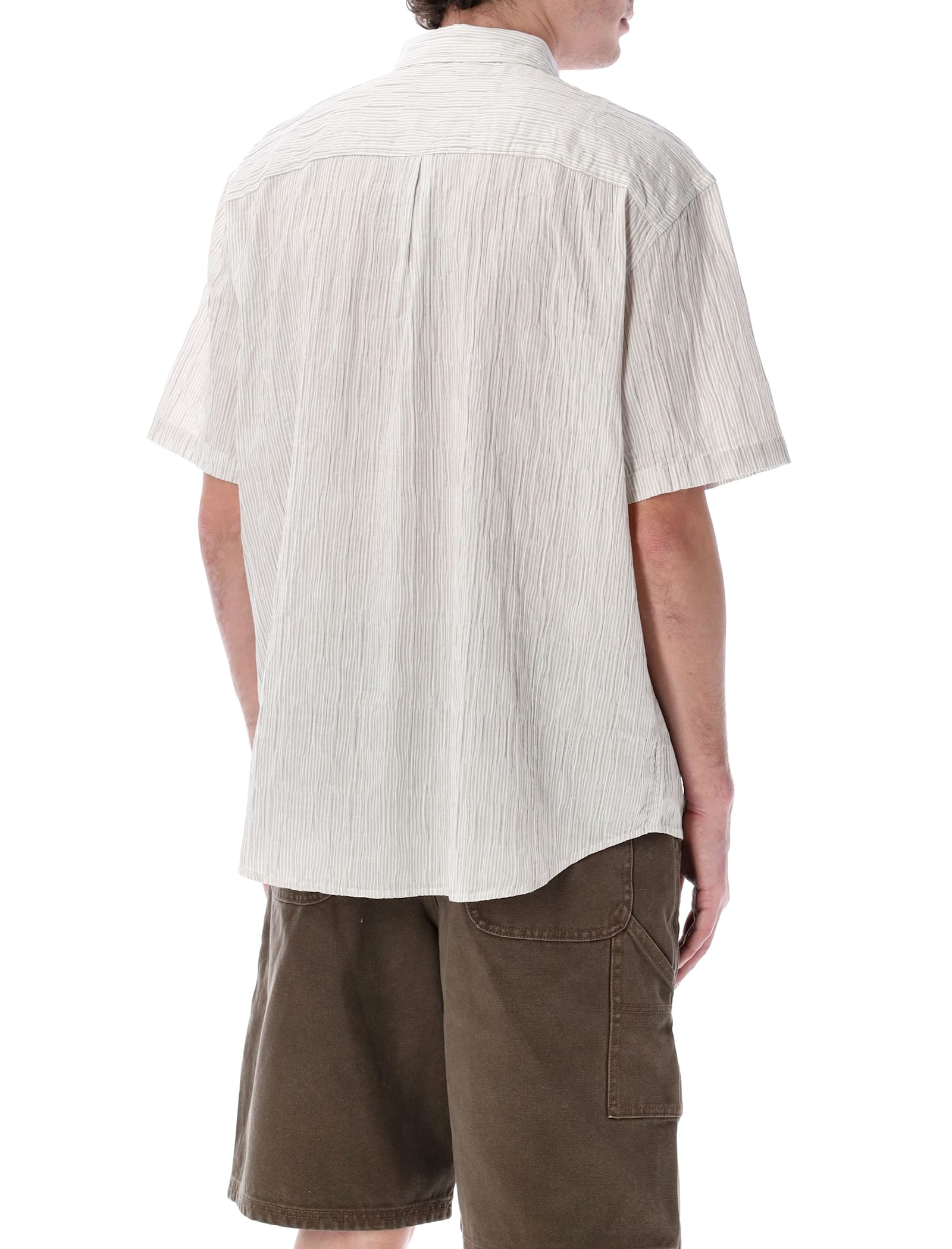 Stussy Wavy Stripe Shirt In White