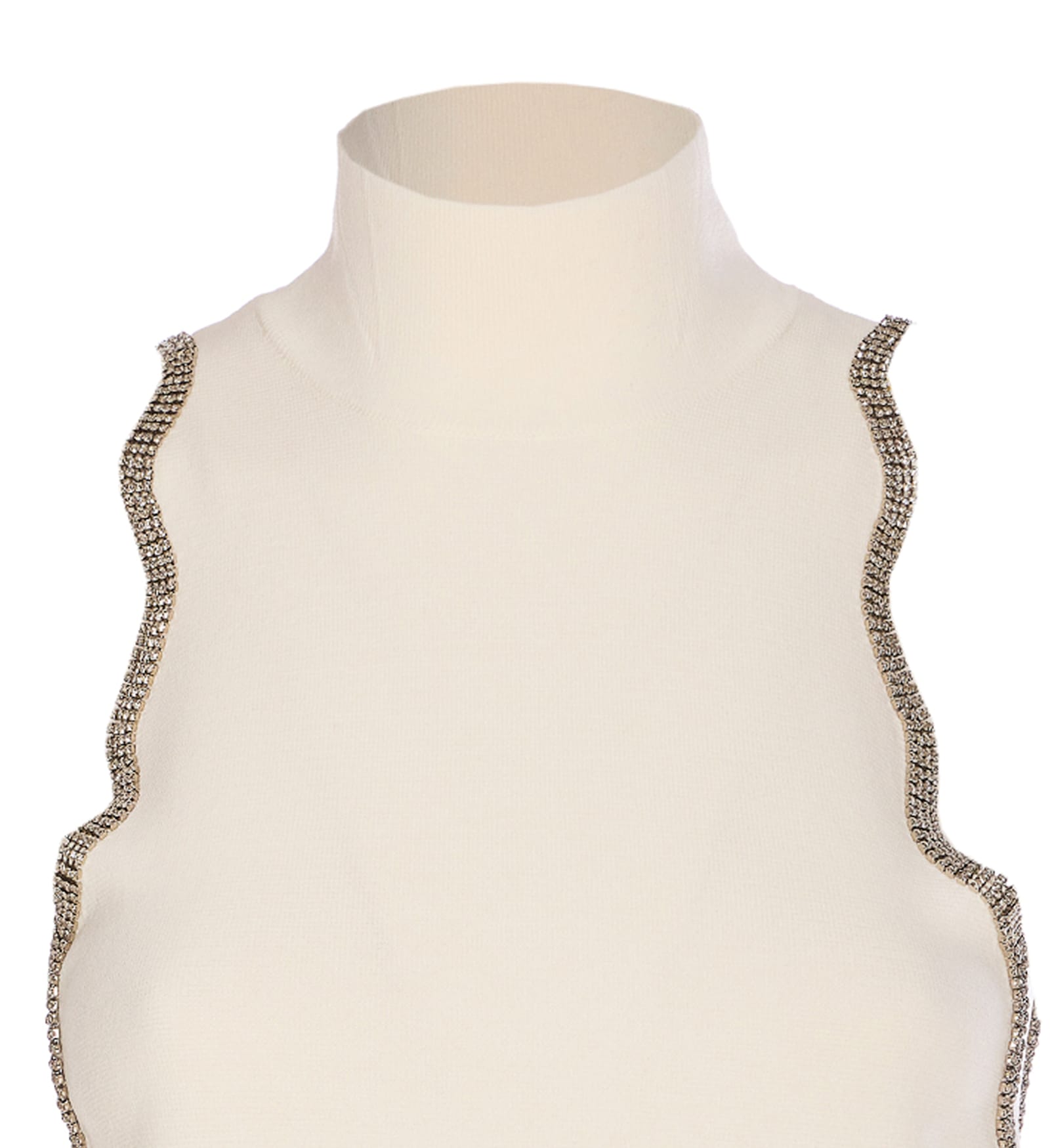 Liu •jo Embellished Sleeveless High Neck Knitwear Tank