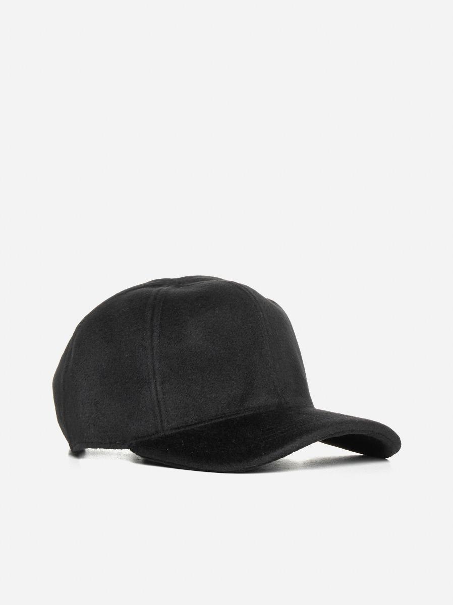 Shop Totême Wool And Cashmere Baseball Cap In Black