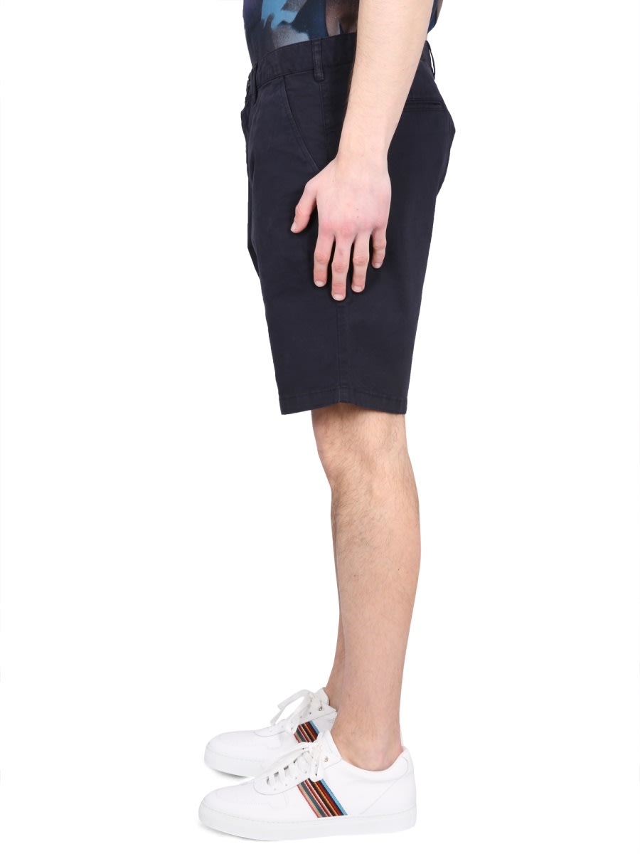 Ps By Paul Smith Ps Paul Smith Zebra Bermuda In Blue