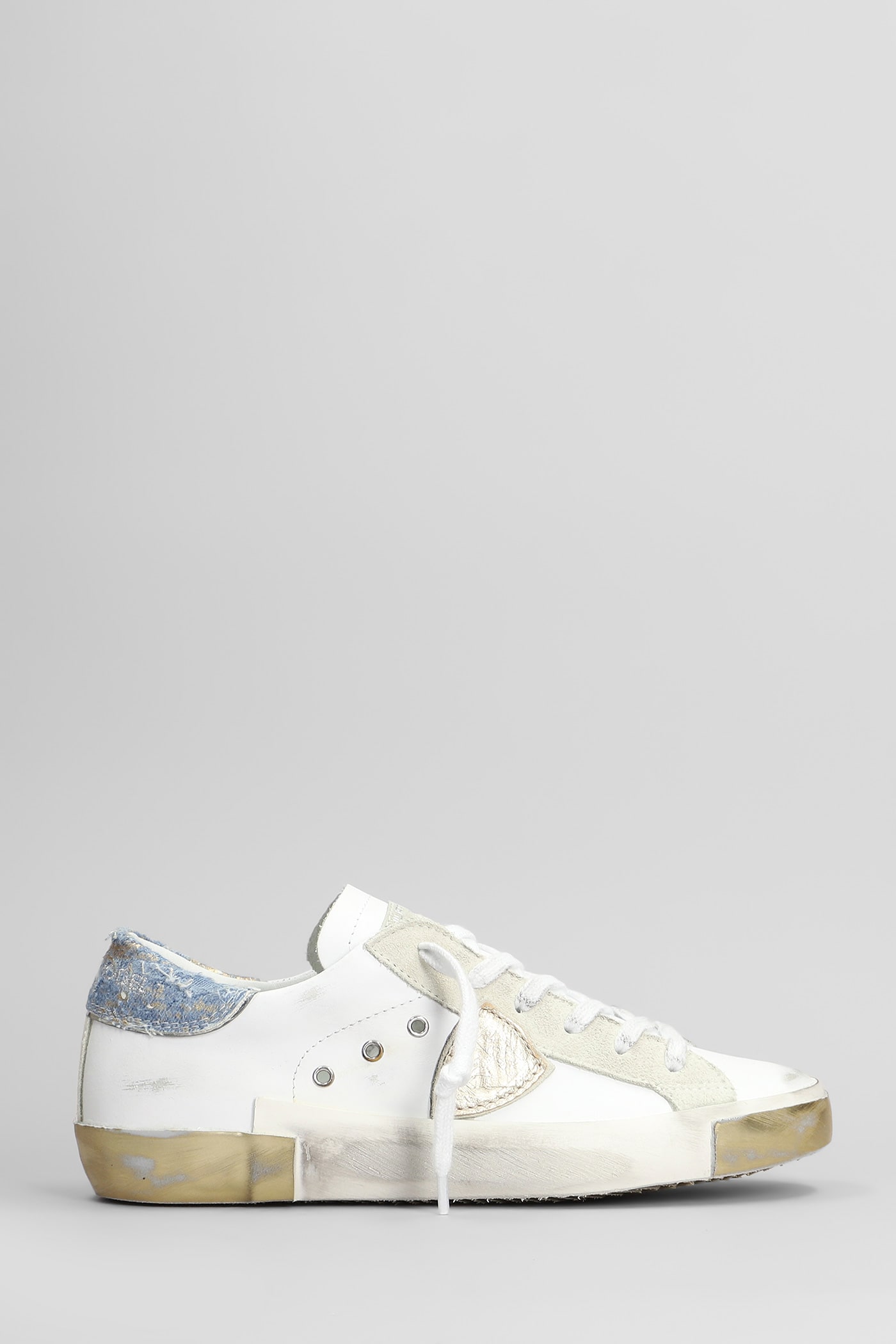 Shop Philippe Model Prsx Low Sneakers In White Leather