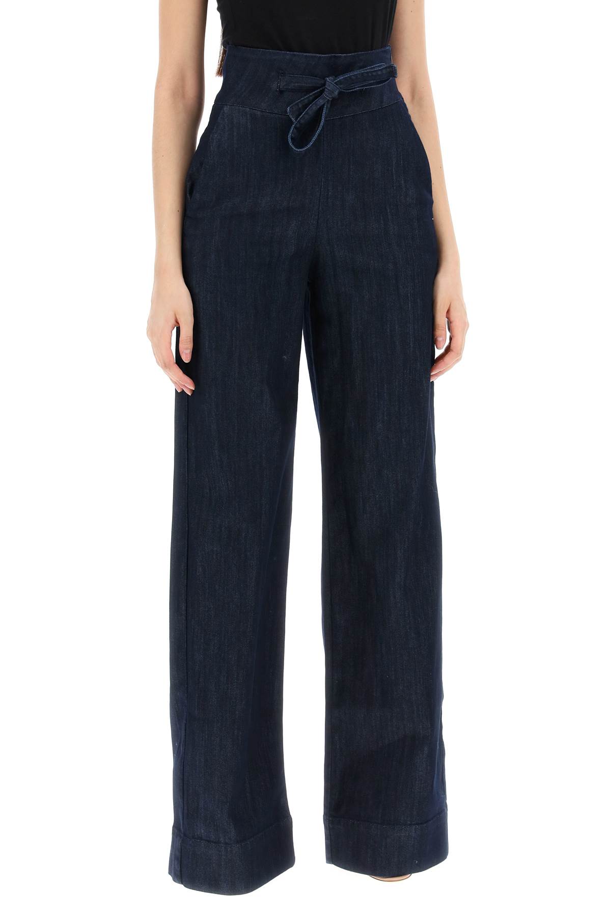 Shop Mvp Wardrobe Tolone Jeans In Denim Blu (blue)