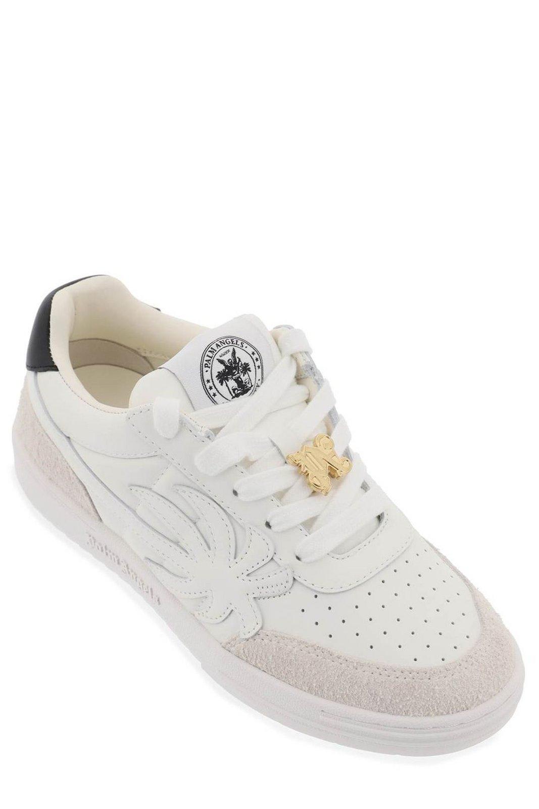 Shop Palm Angels Palm Beach University Low-top Sneakers In White White (white)