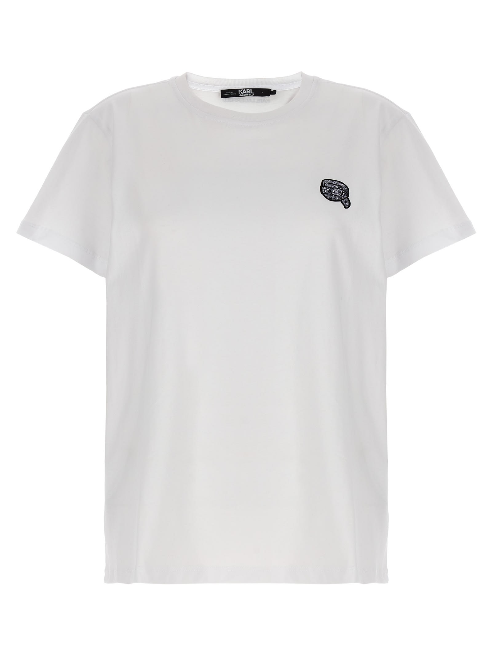 Shop Karl Lagerfeld Ikonik 2,0 T-shirt In White