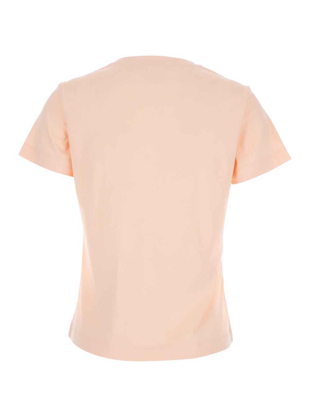 Pinko Nambrone Pink Crewneck T-shirt With Love Birds Diamond Cut Logo On The Chest In Cotton Woman In Pink