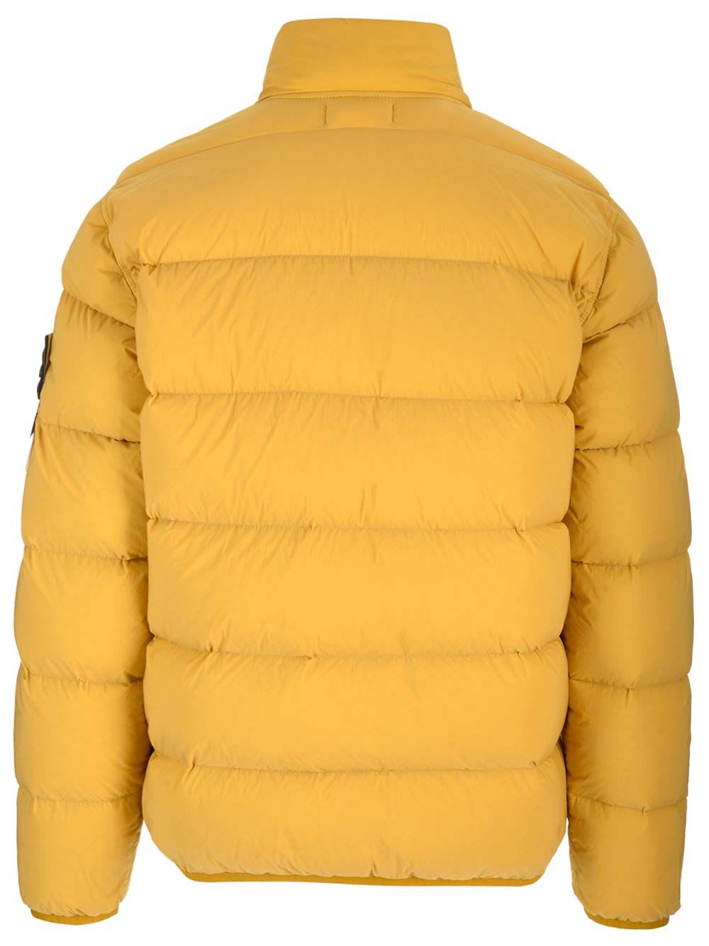 Shop Stone Island Stretch Nylon Jacket In Yellow