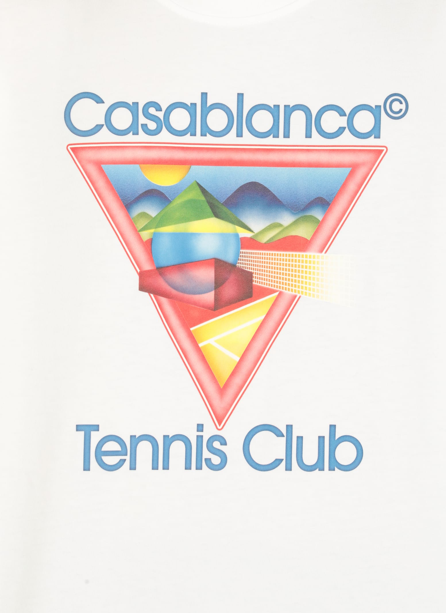 Casablanca White Crewneck T-shirt With Logo On The Front In Cotton Man In White
