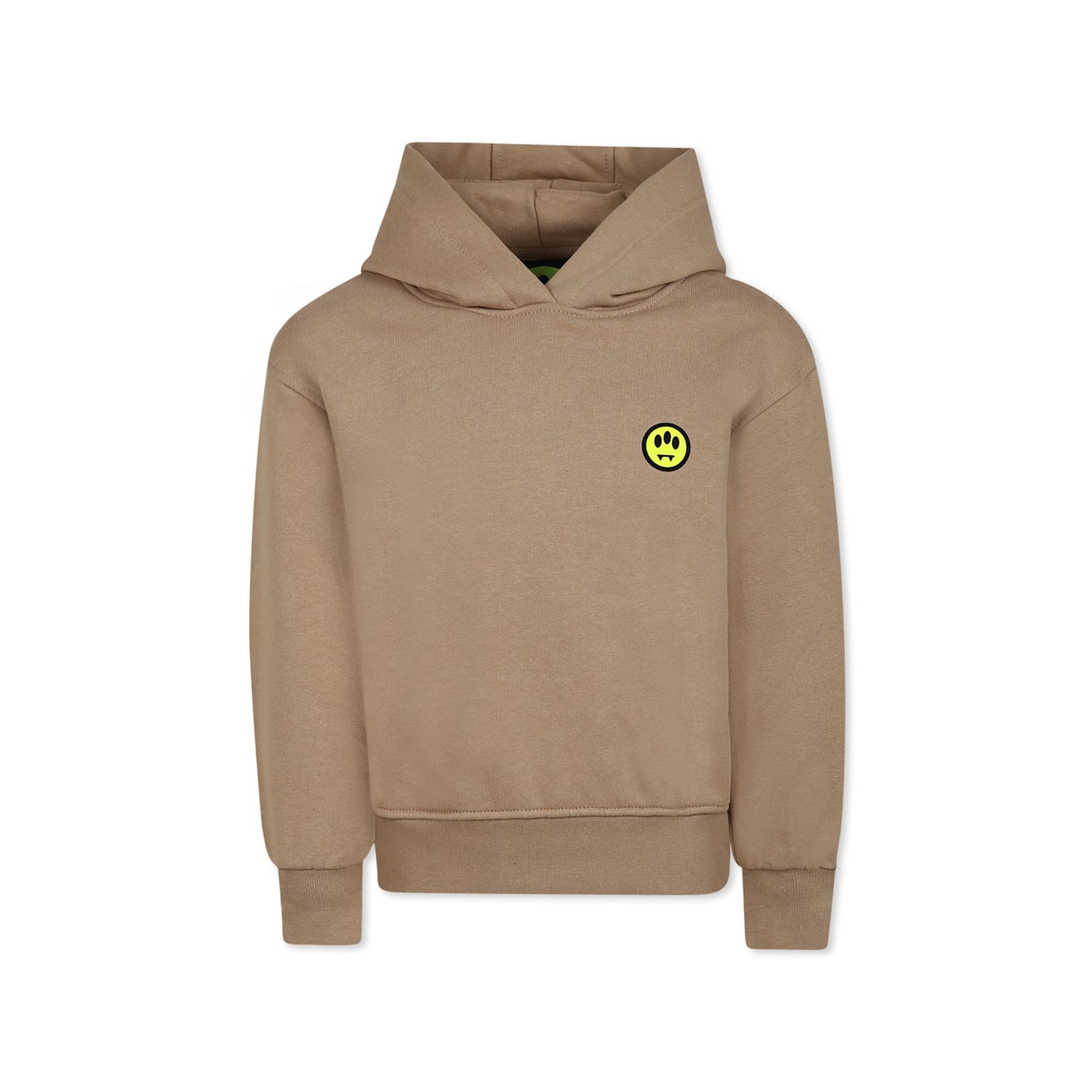 Barrow Beige Sweatshirt For Kids With Smiley In Beige