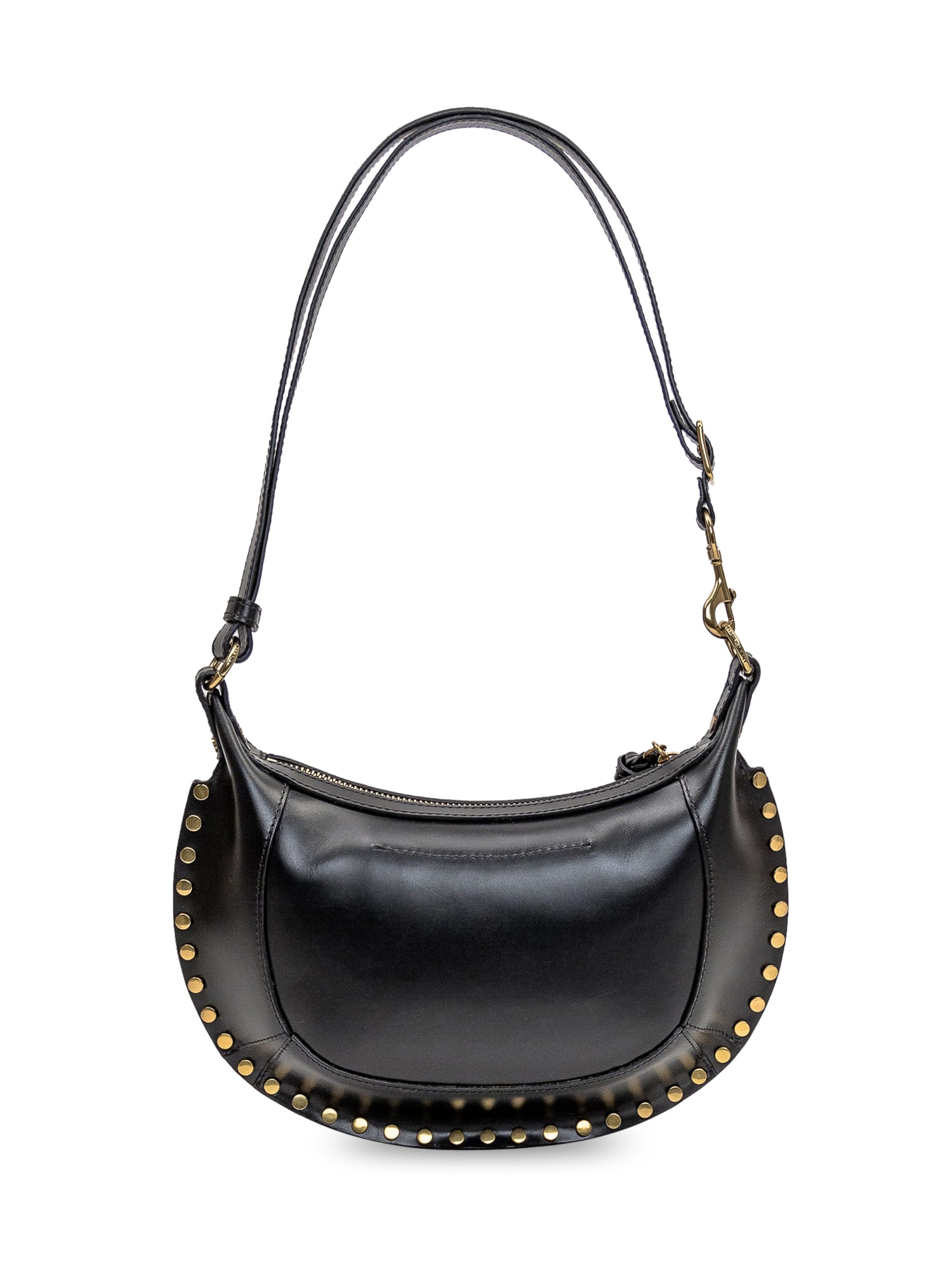 Isabel Marant Oskan Moon Leather Shoulder Bag In Black