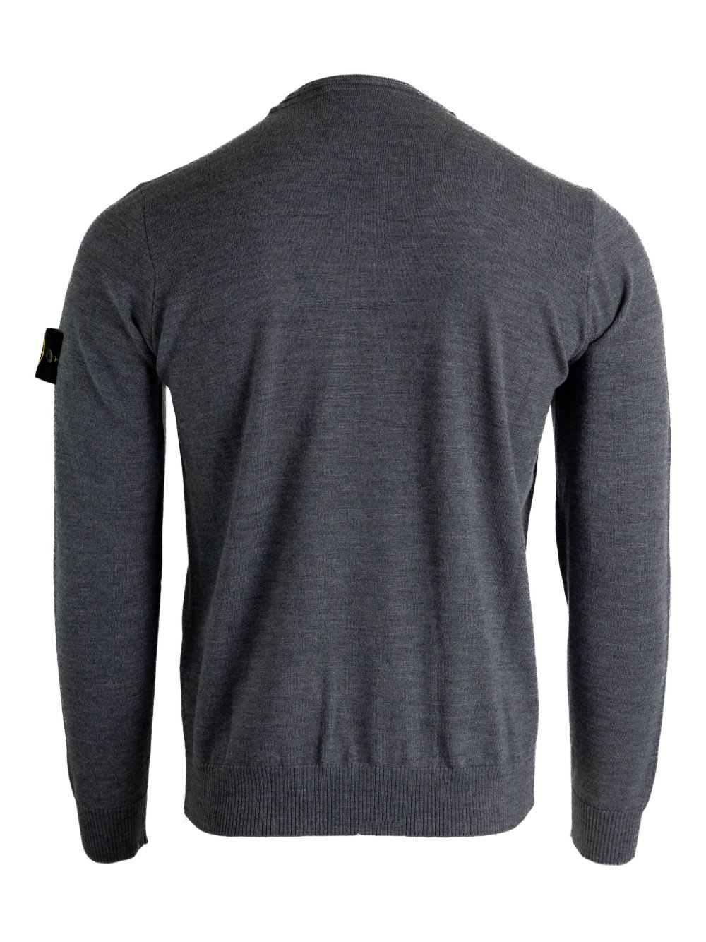 Stone Island Lightweight Wool Crew Neck Pullover In Gray