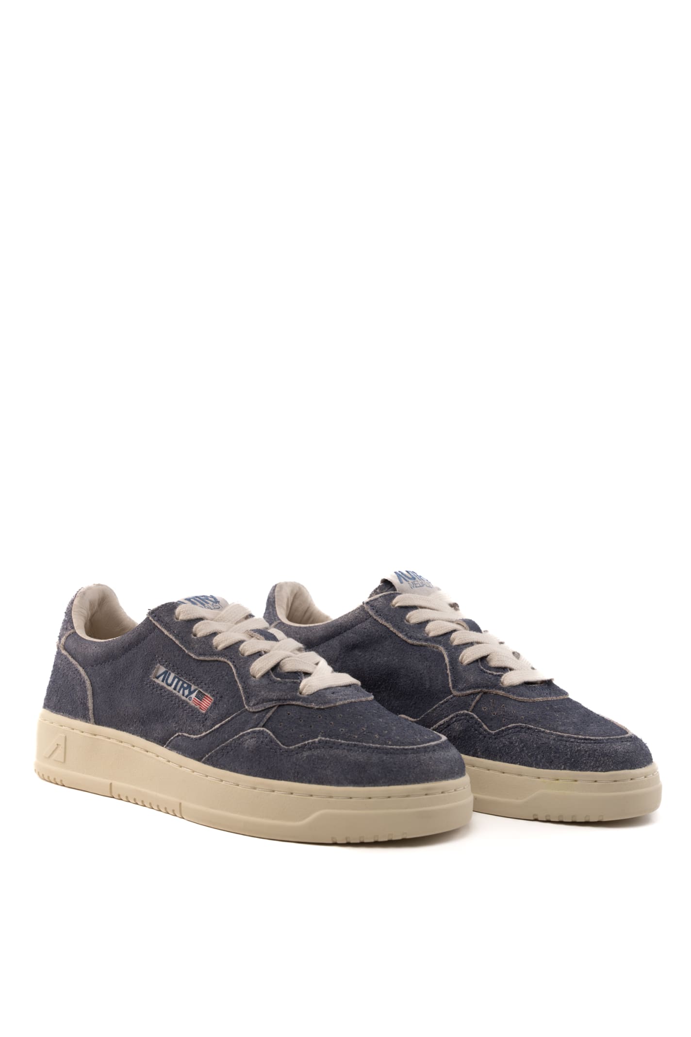 AUTRY AUTRY MEDALIST LOW SNEAKERS IN CHINA BLUE SUEDE 