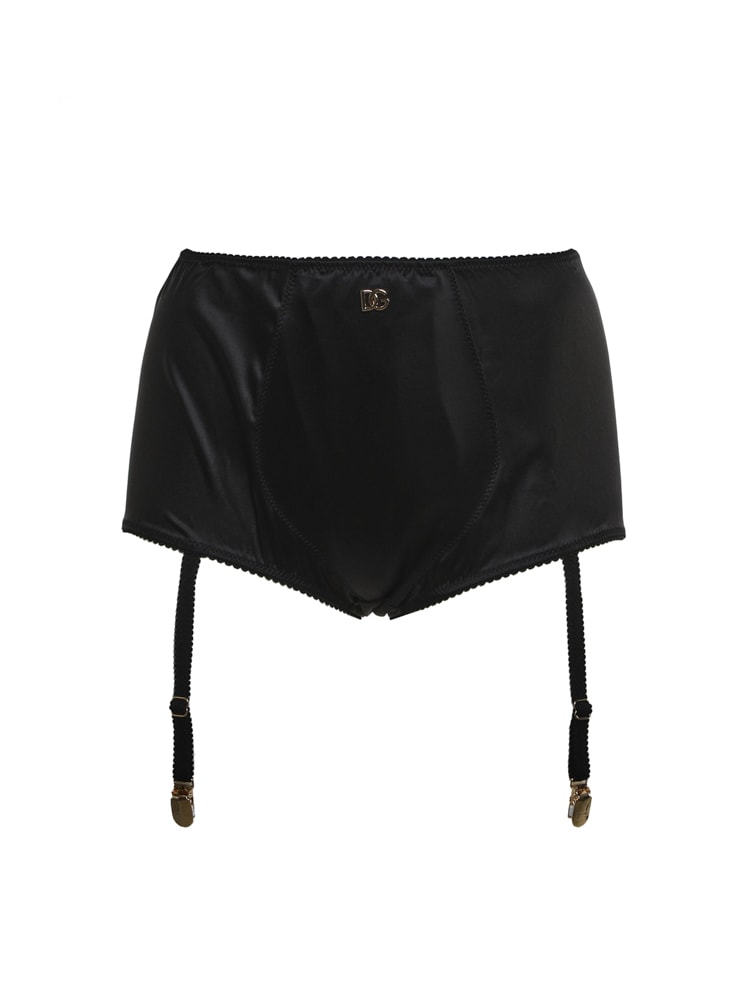 DOLCE & GABBANA SATIN CULOTTES WITH SUSPENDERS