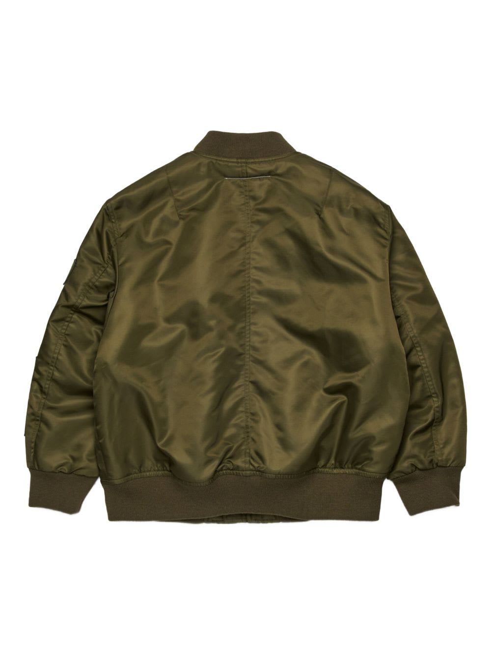 Mm6 Maison Margiela Logo-appliqué Bomber Jacket In Green
