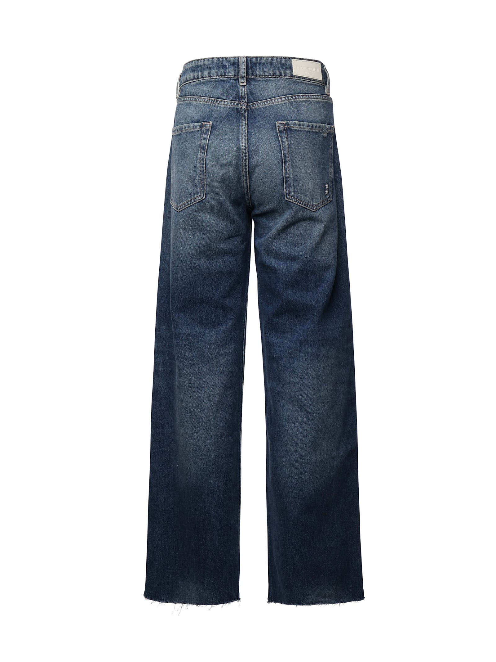 Icon Denim Poppy Blue Jeans With Medium Rise And Logo Patch On The Rear In Denim Woman In Blue