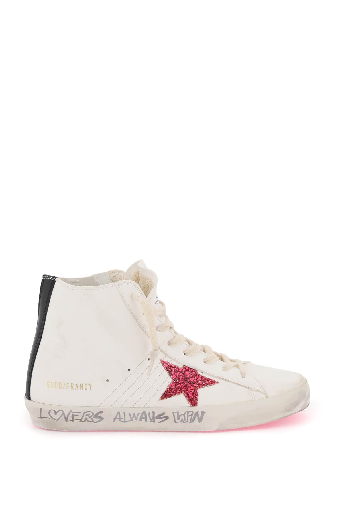 Golden Goose Gwf00113f00470611540 Francy Sneaker In Cream Fucsia Black (white)