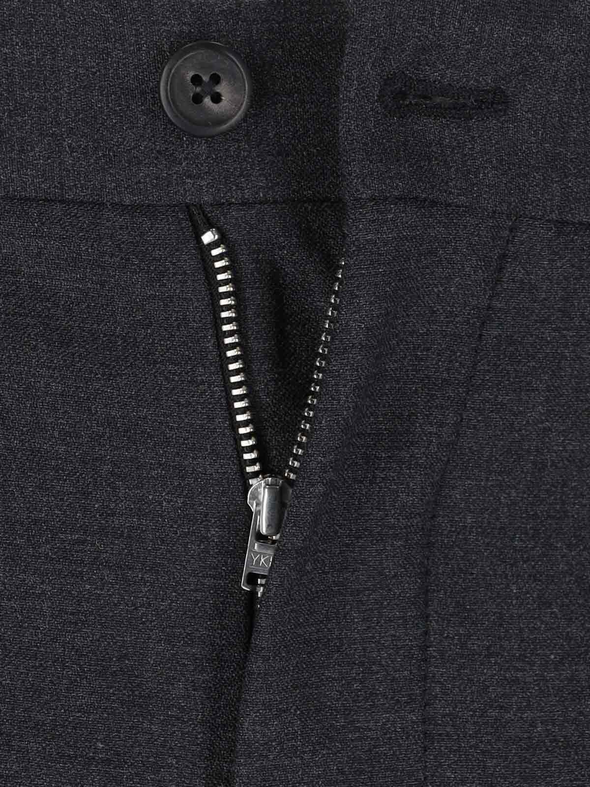 Our Legacy High-waisted Wool Chino Trousers With Straight Fit In Gray