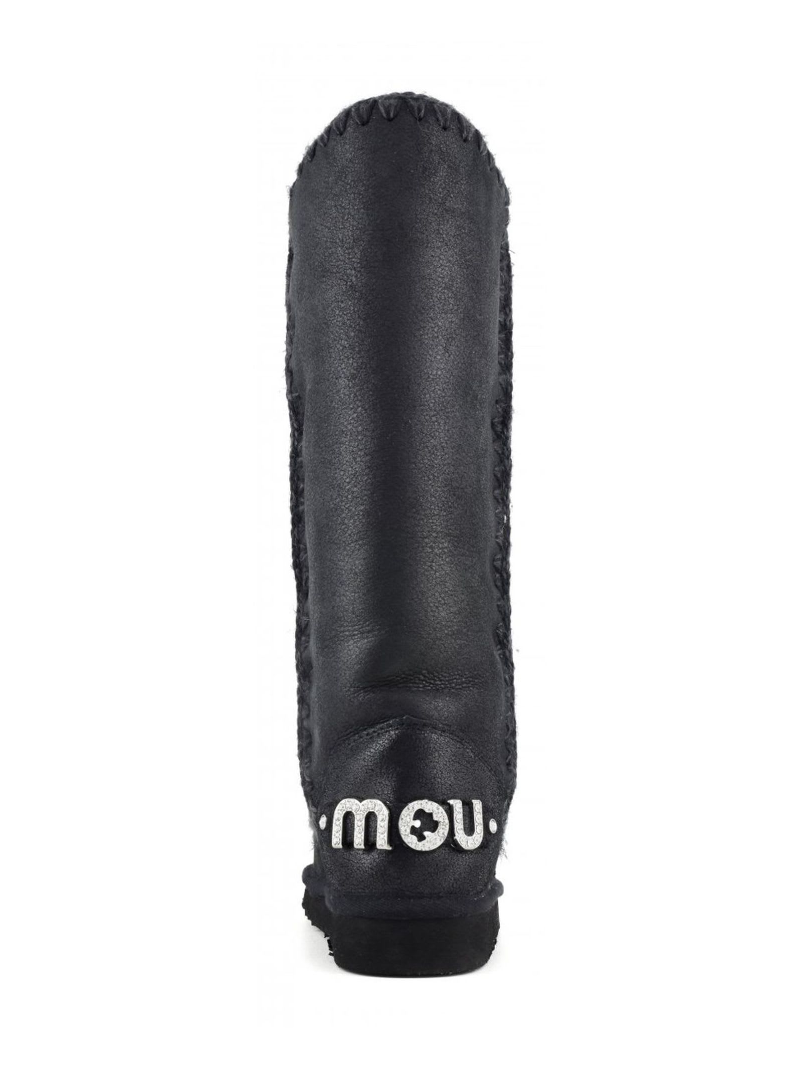 MOU CRACKED BLACK SHEEPSKIN ESKIMO 40