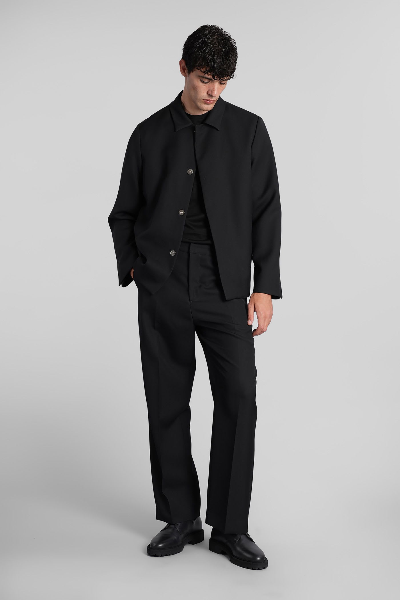Costumein Alain Pants In Black Wool In Black