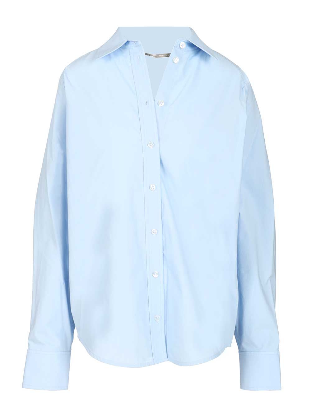 Alexander Wang Women Shirt With Removable Logo Tag In Blue