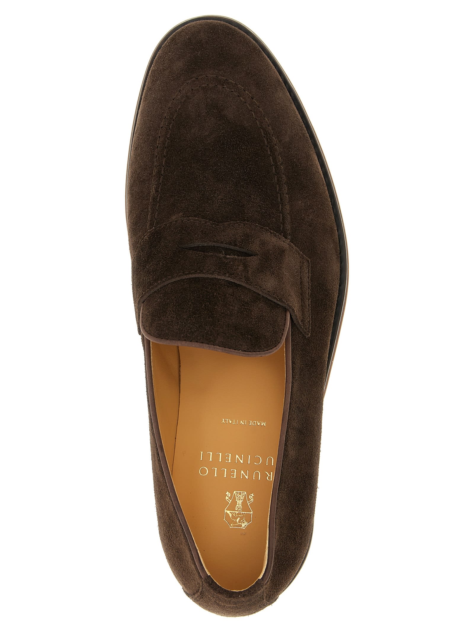 Brunello Cucinelli Suede Loafers In Brown