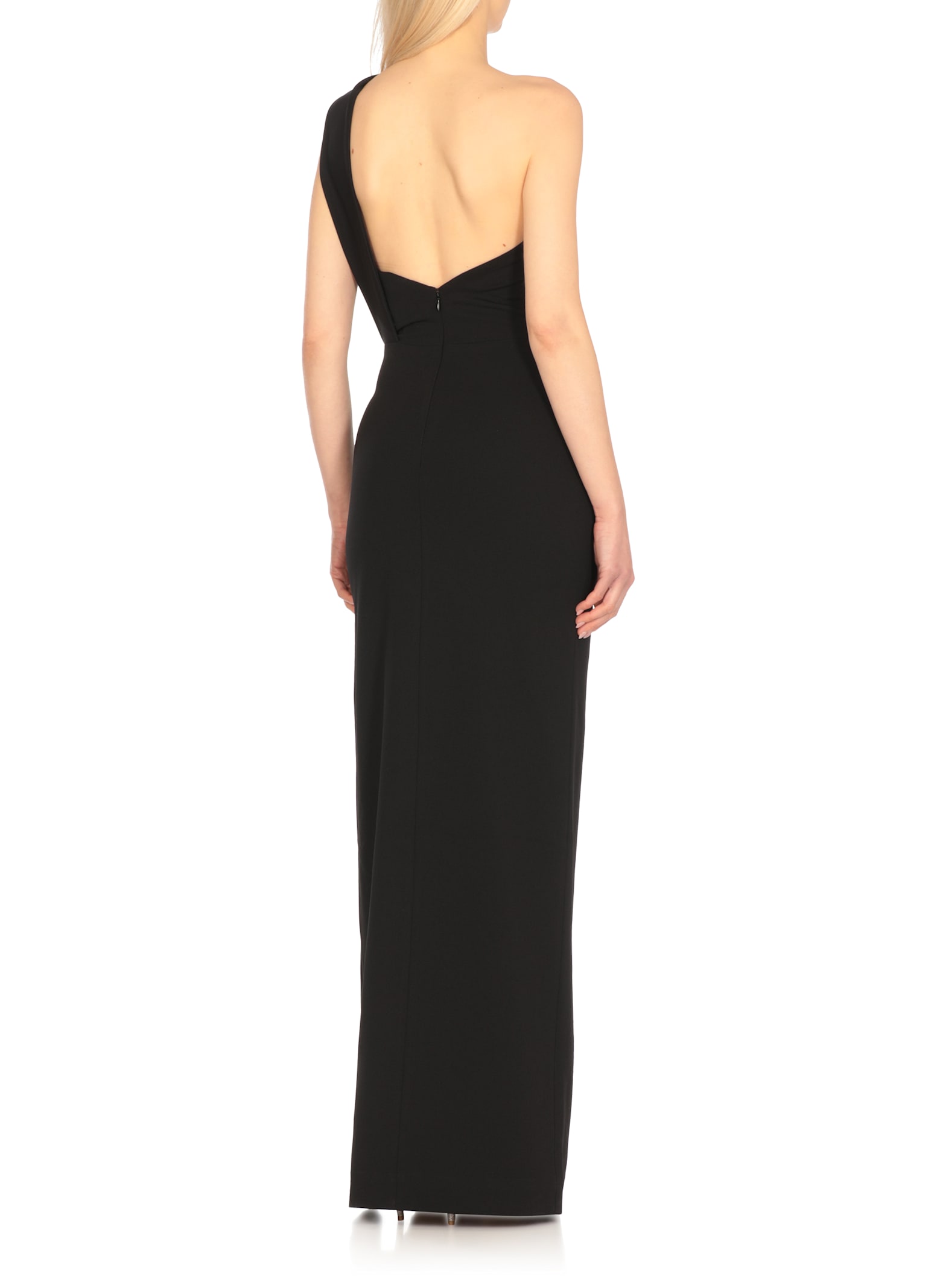 Solace London One-shoulder Dress In Black