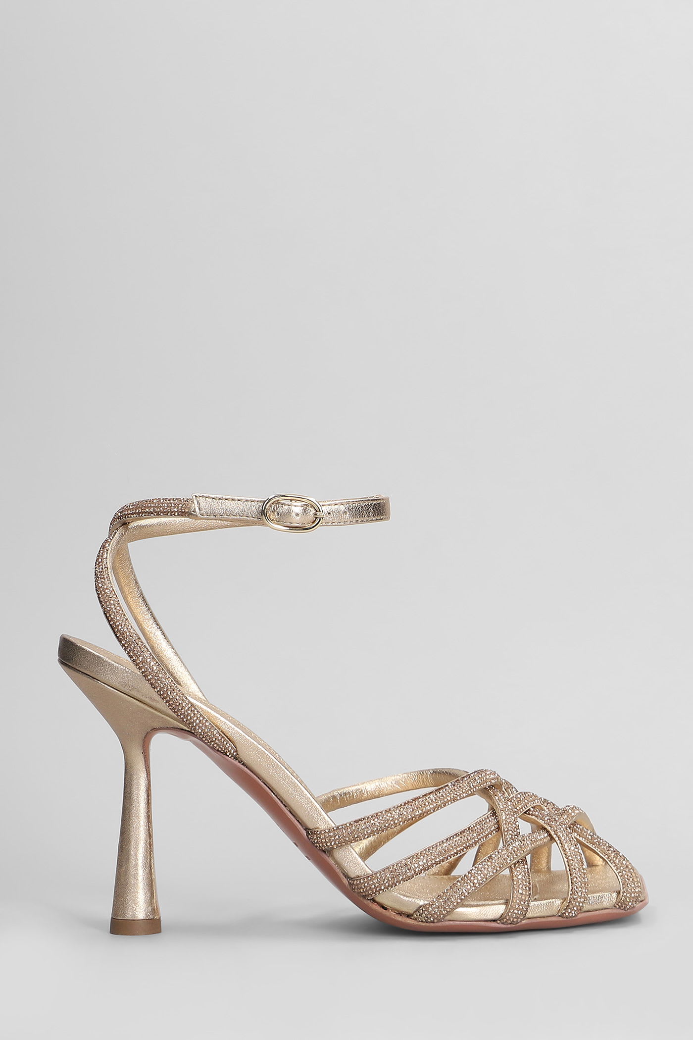 Aldo Castagna Vittoria Sandals In Copper Leather In Brown