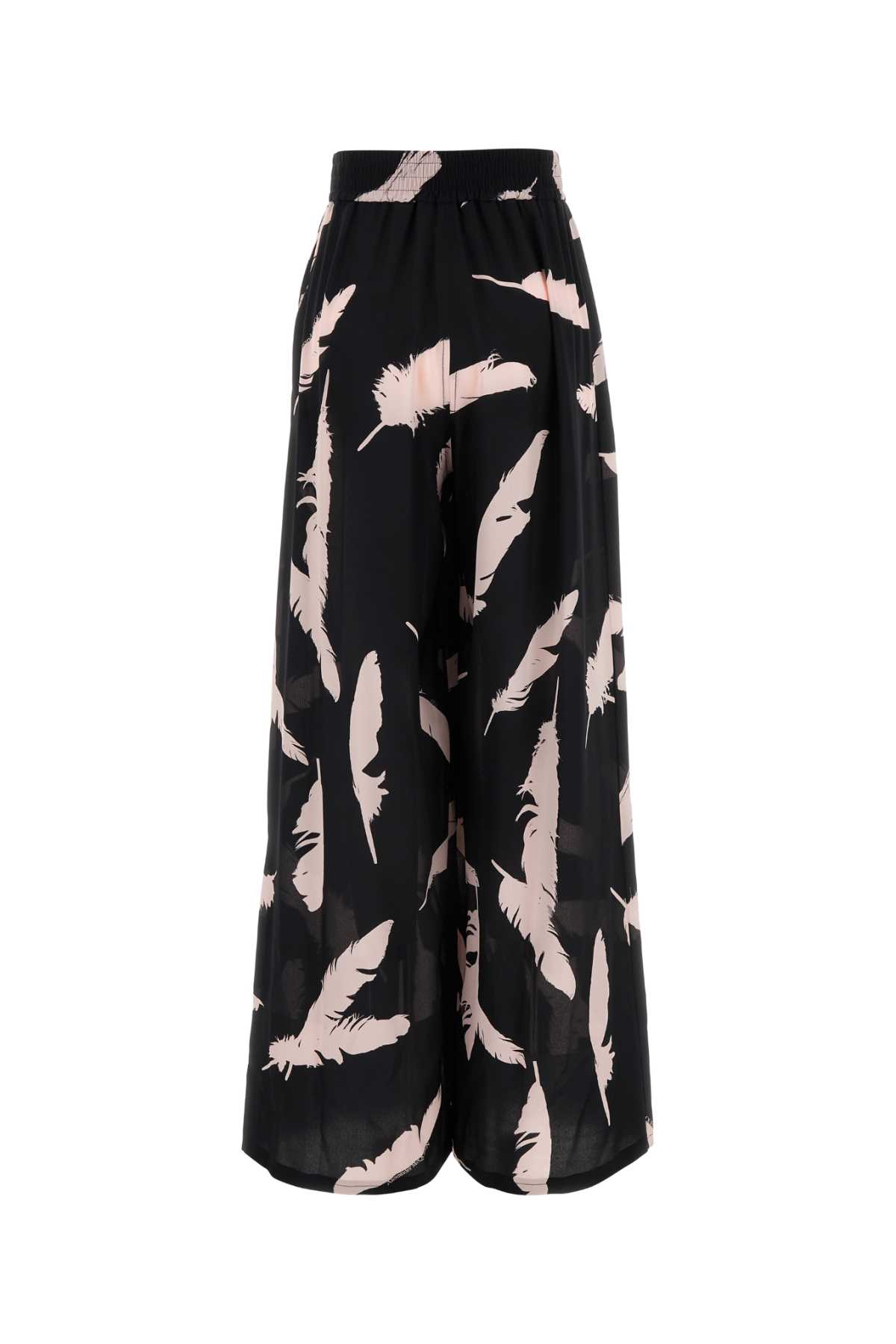 Shop Alexander Mcqueen Black Crepe Pyjama Pant In Blackicepink