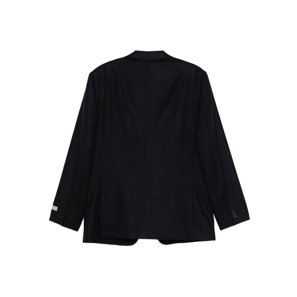 Canali Pocket Two-button Blazer In Blue